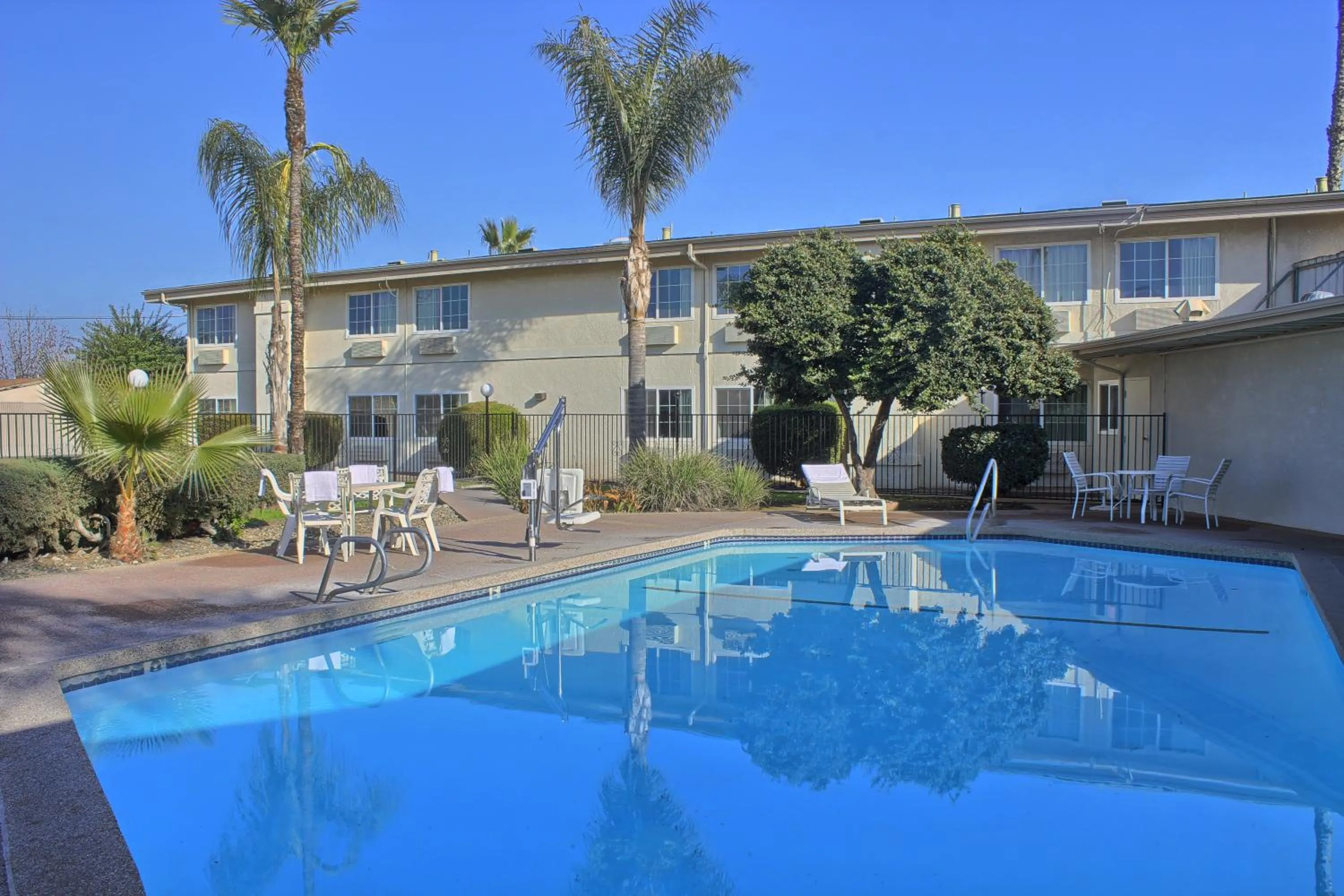 Swimming pool in Motel 6-Merced, CA