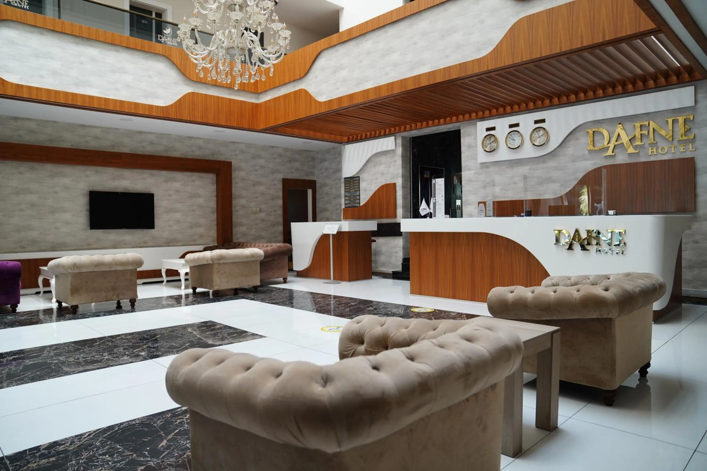 Lobby or reception in Dafne Hotel