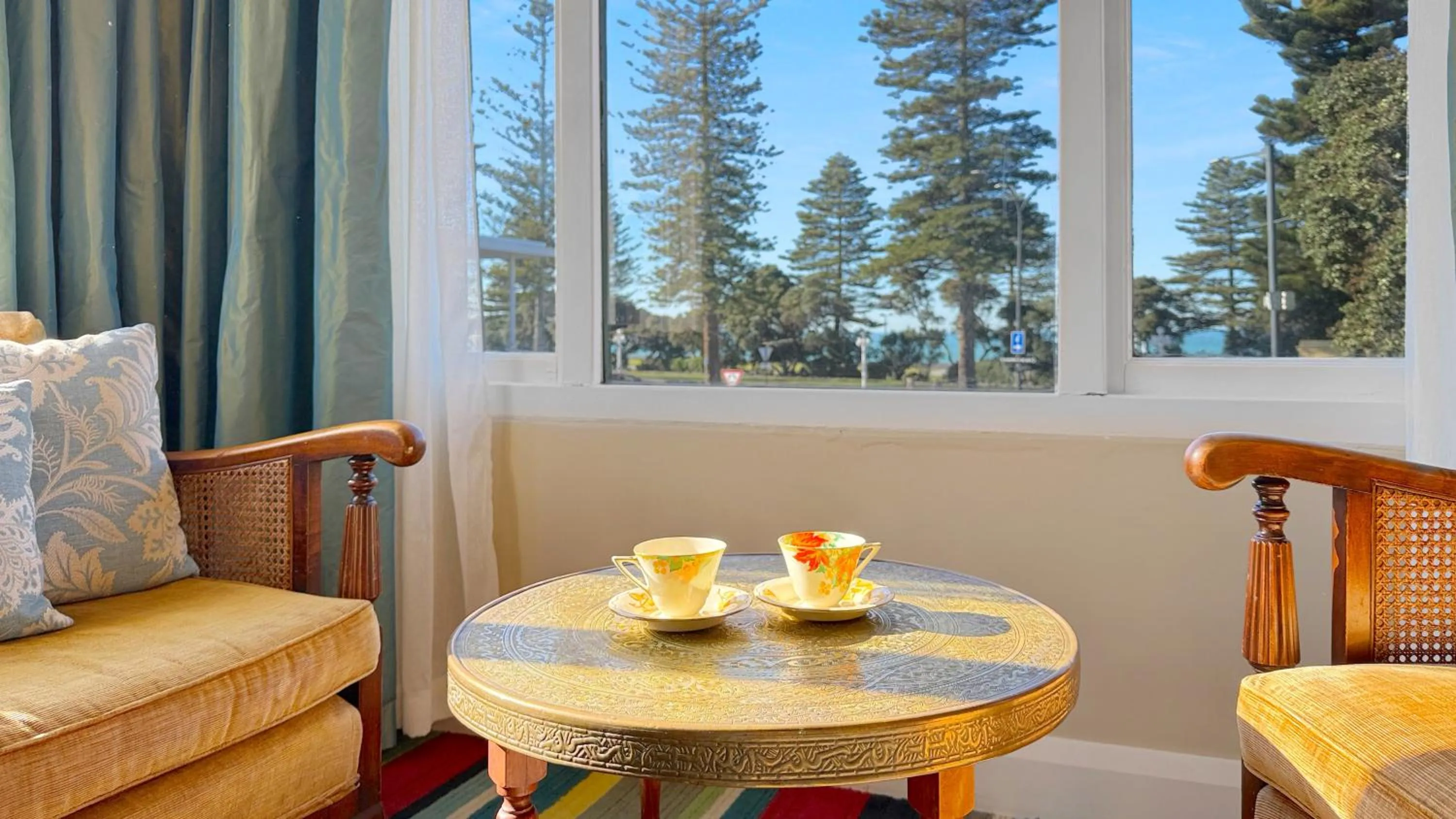 Seating area in Art Deco Masonic Hotel