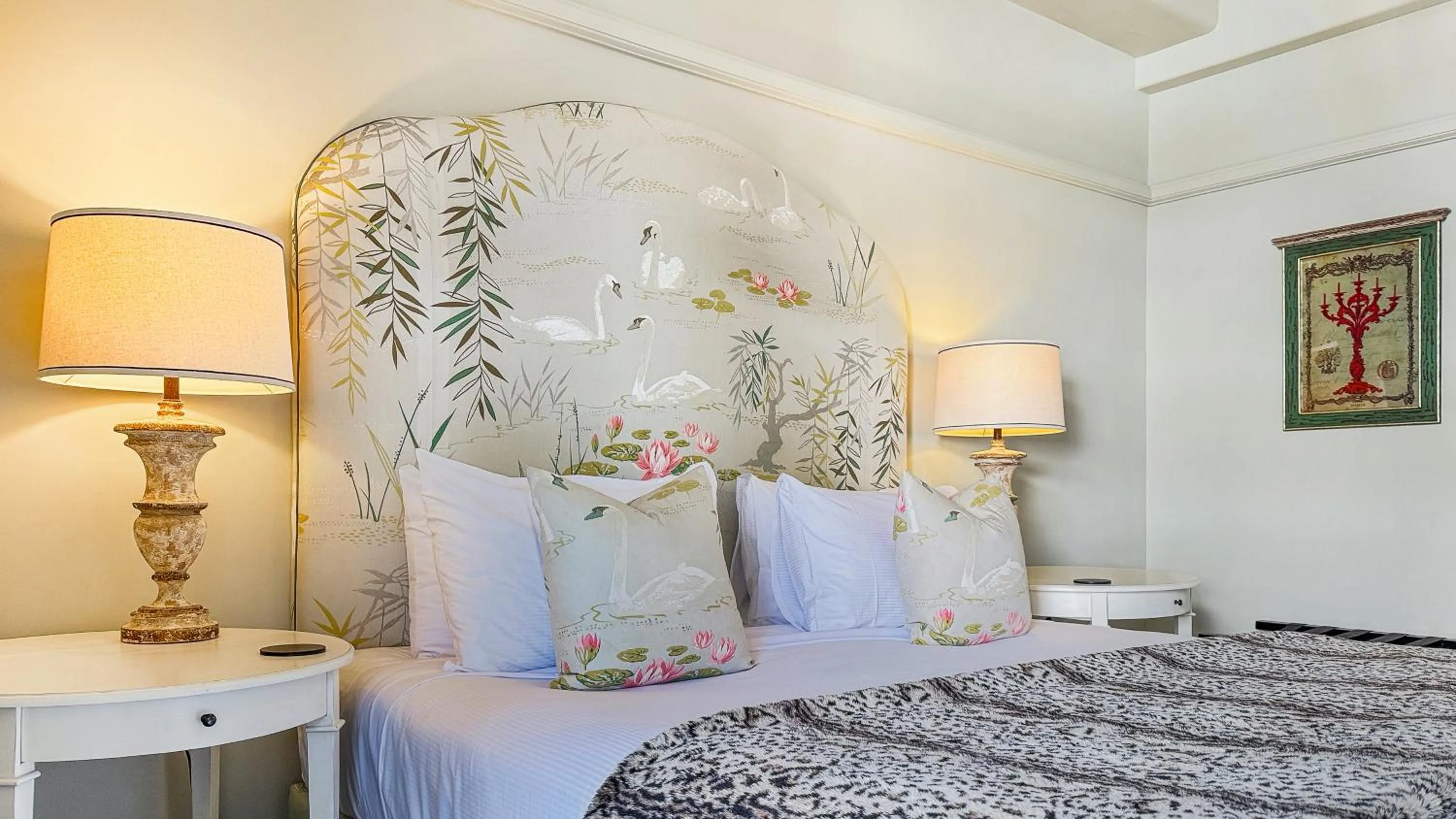 Bed in Art Deco Masonic Hotel