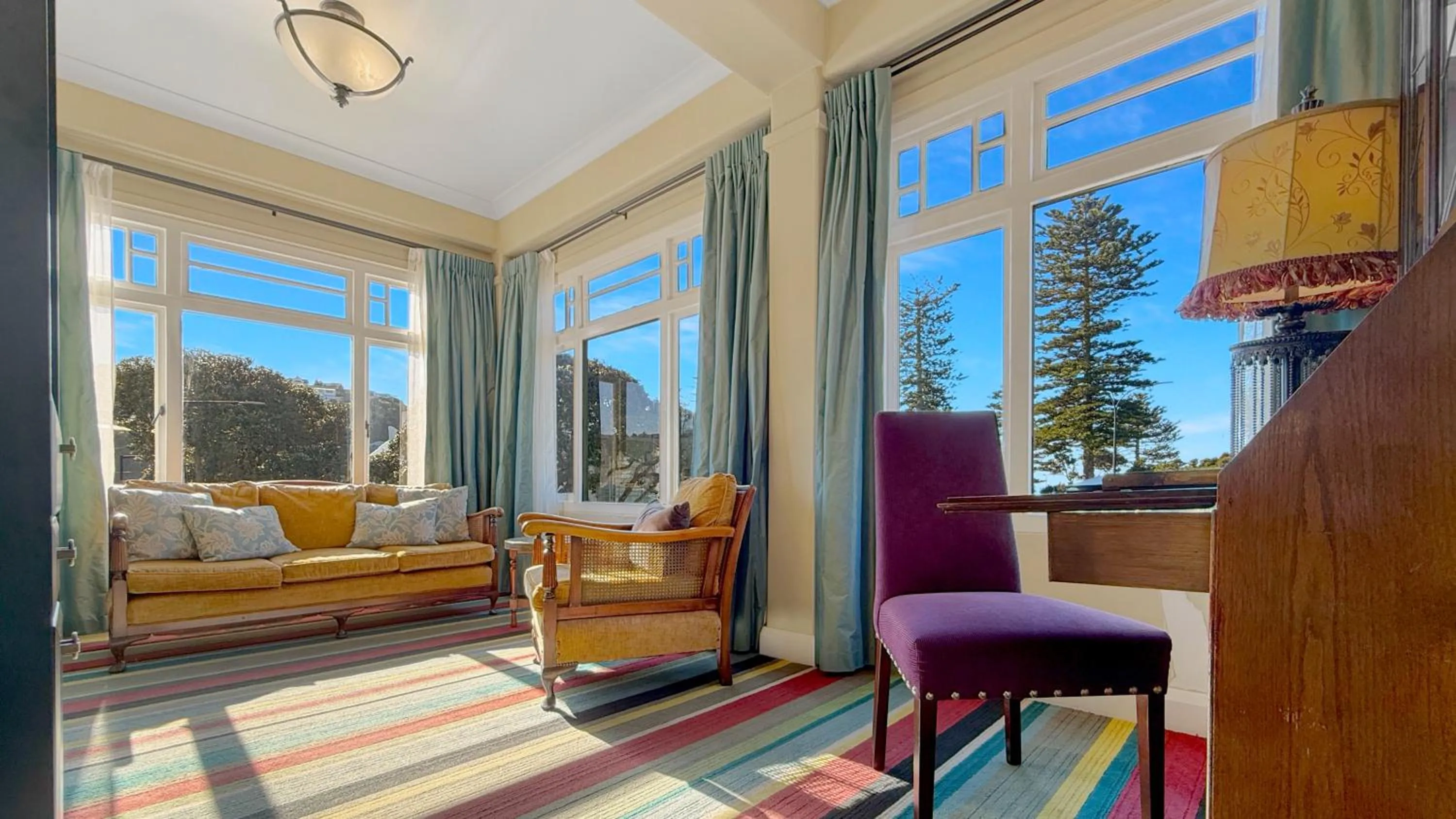 Seating area in Art Deco Masonic Hotel