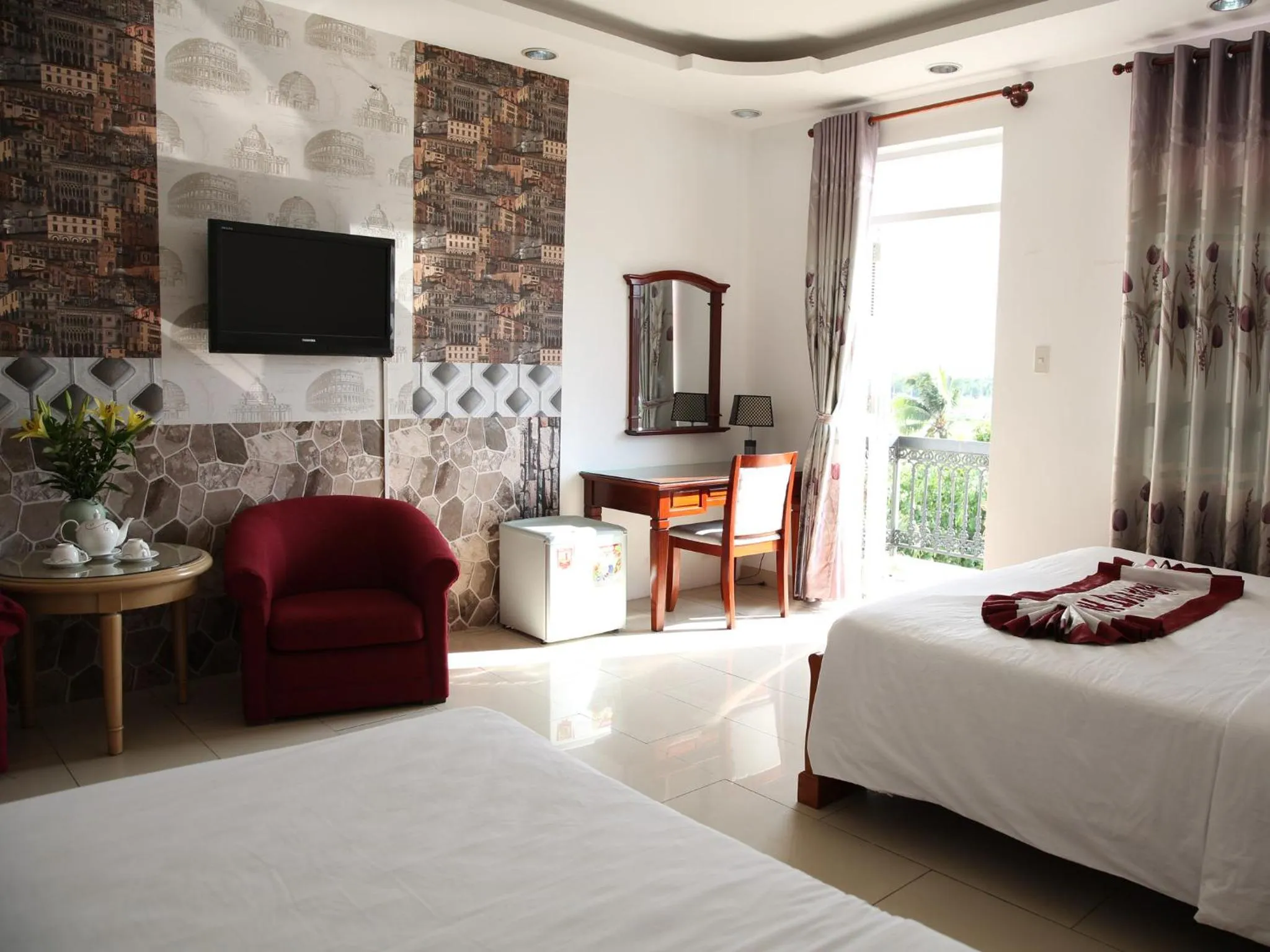 Bed in Hoa Phat Hotel & Apartment