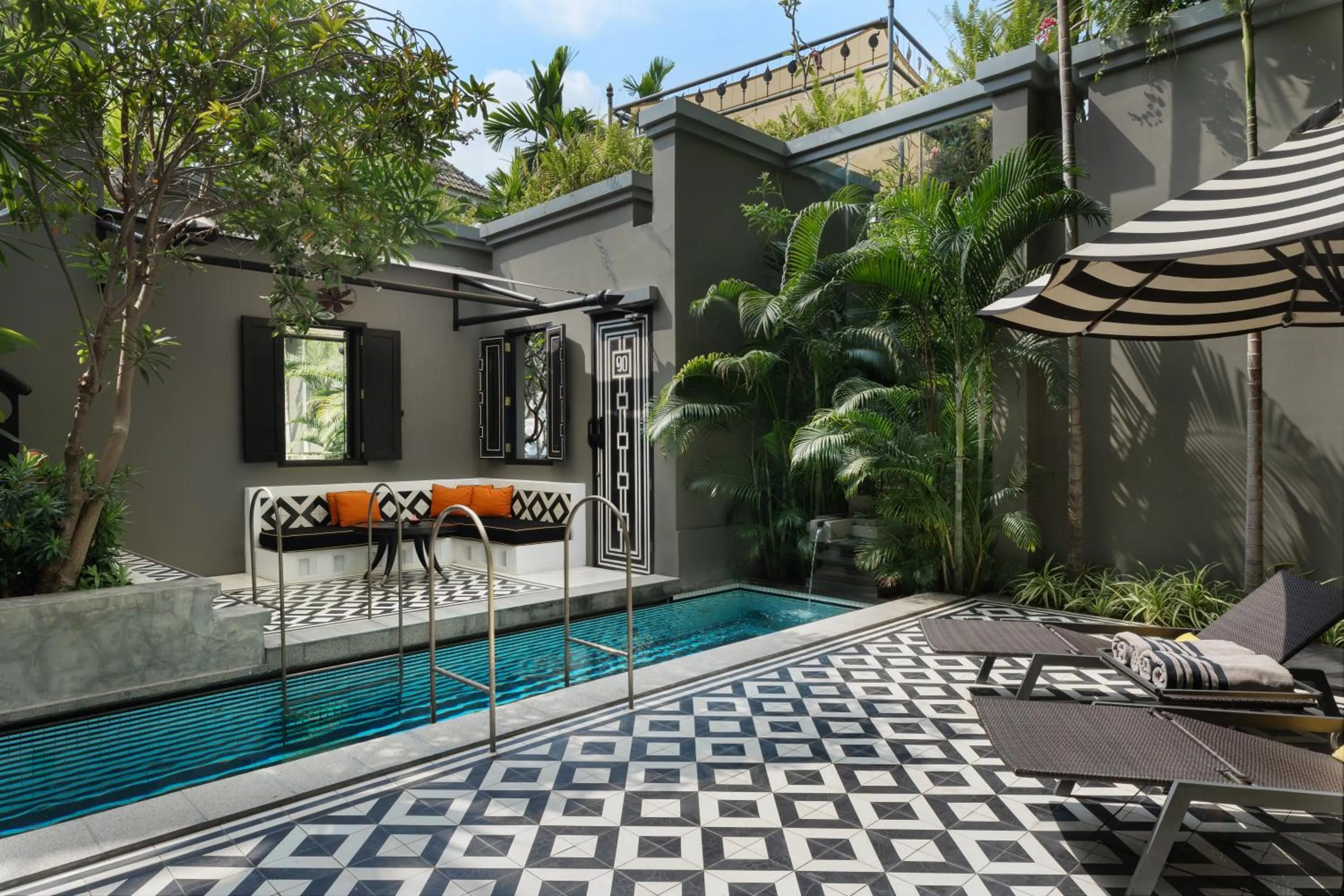 Pool view in Shinta Mani Angkor