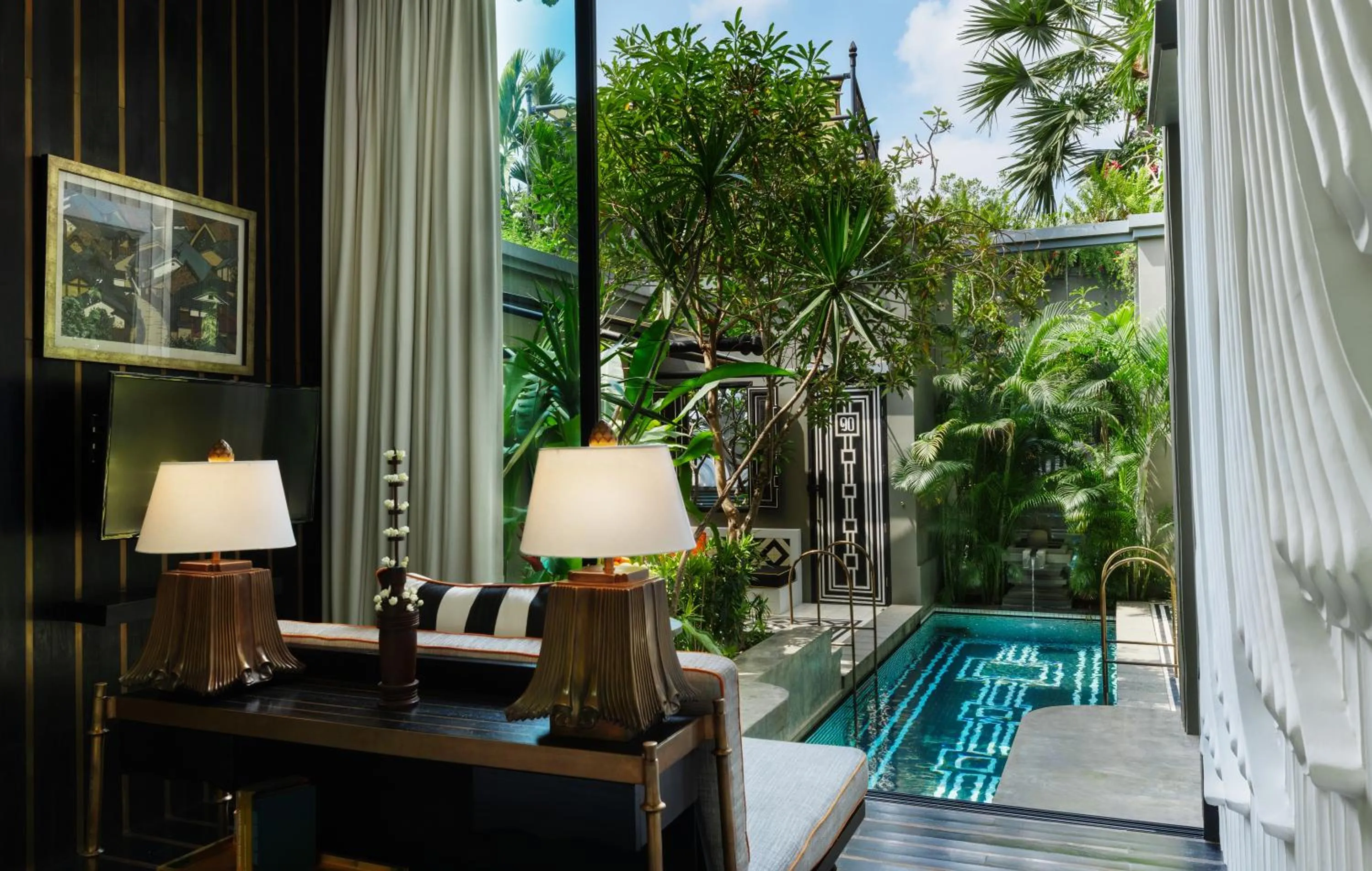 Pool view in Shinta Mani Angkor