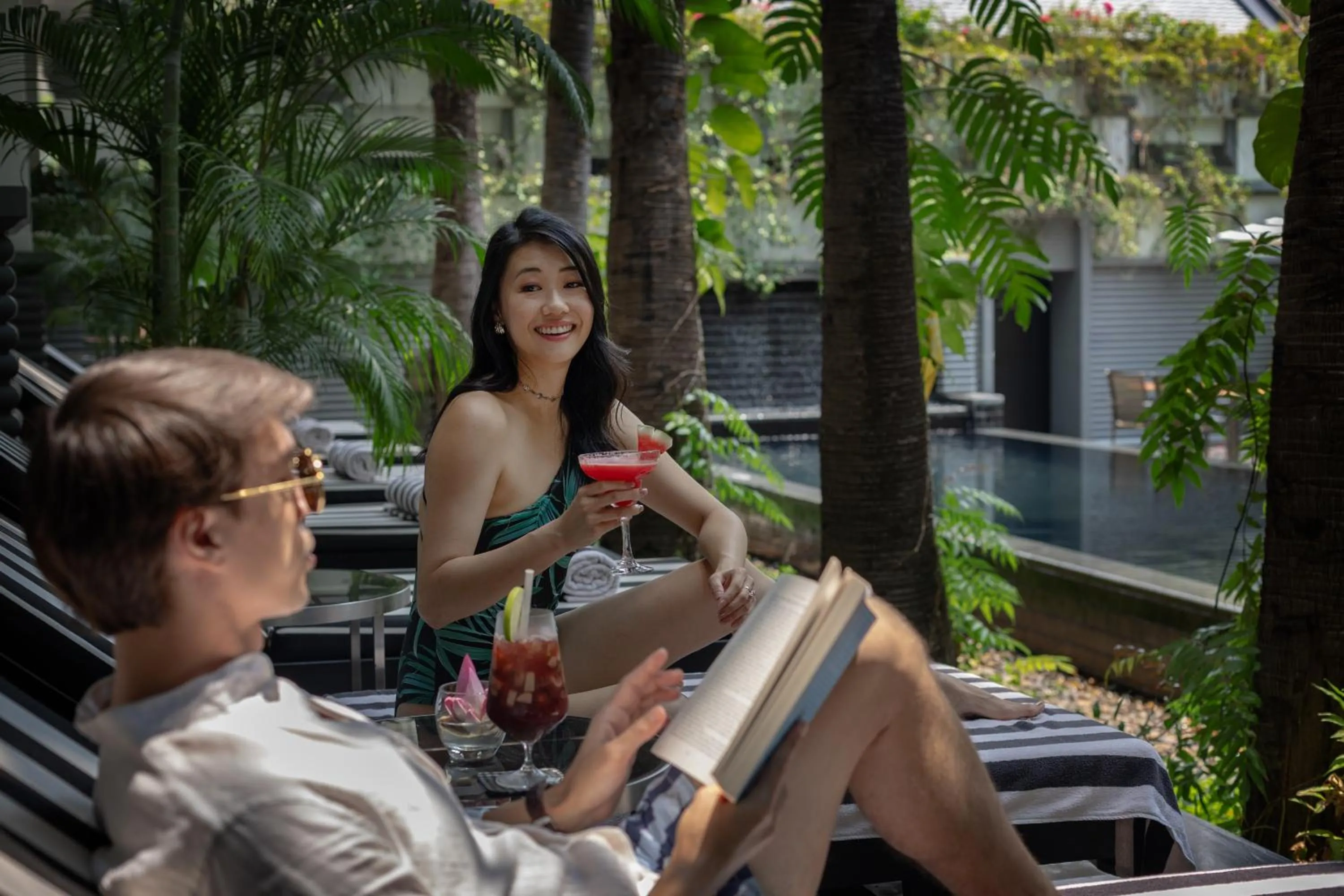 Swimming pool in Shinta Mani Angkor