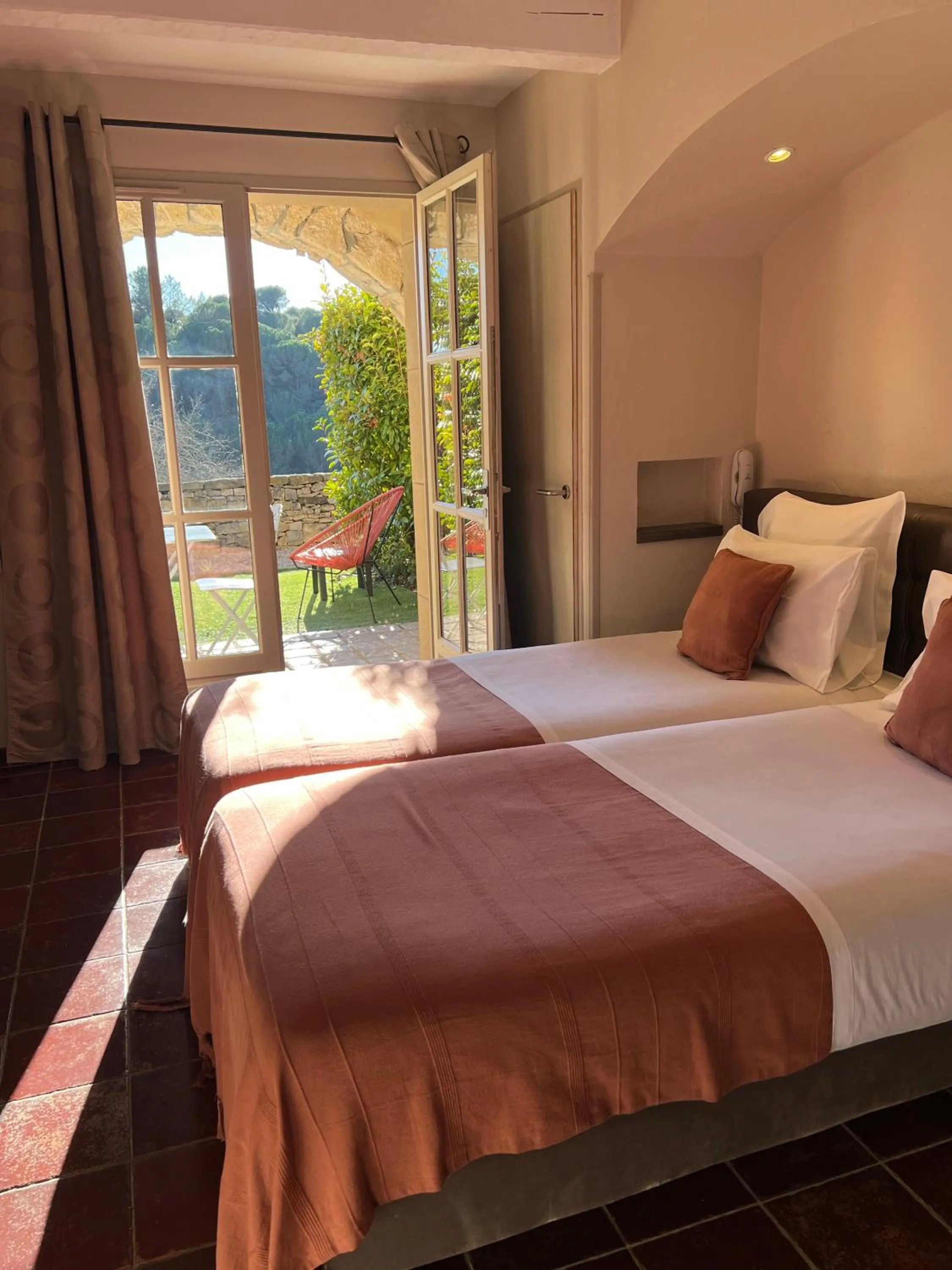 Photo of the whole room, Bed in Logis Hôtel Restaurant La Bergerie