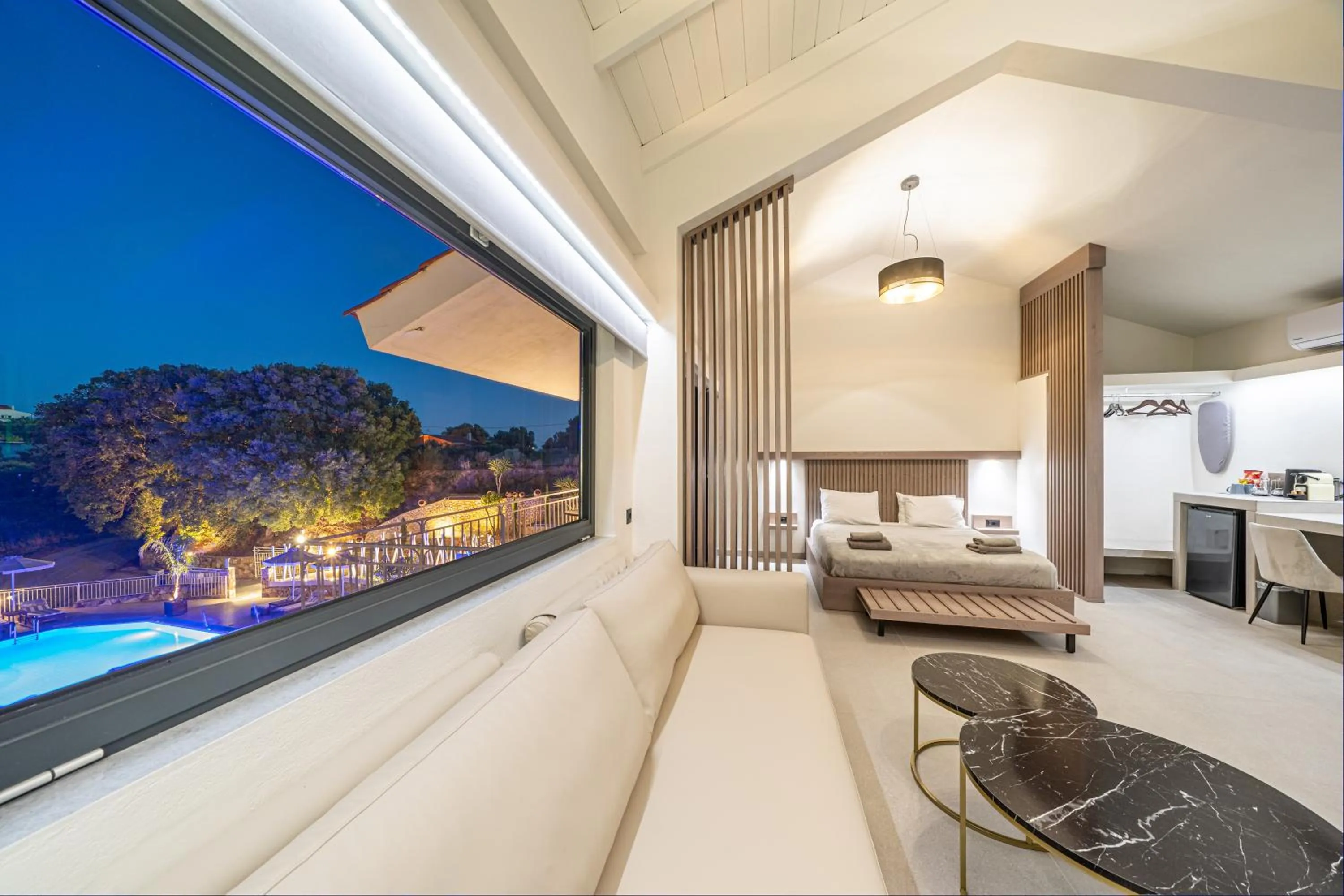 Lux Suite with balcony and Sea-Pool view in The "L" Suites & Apartments