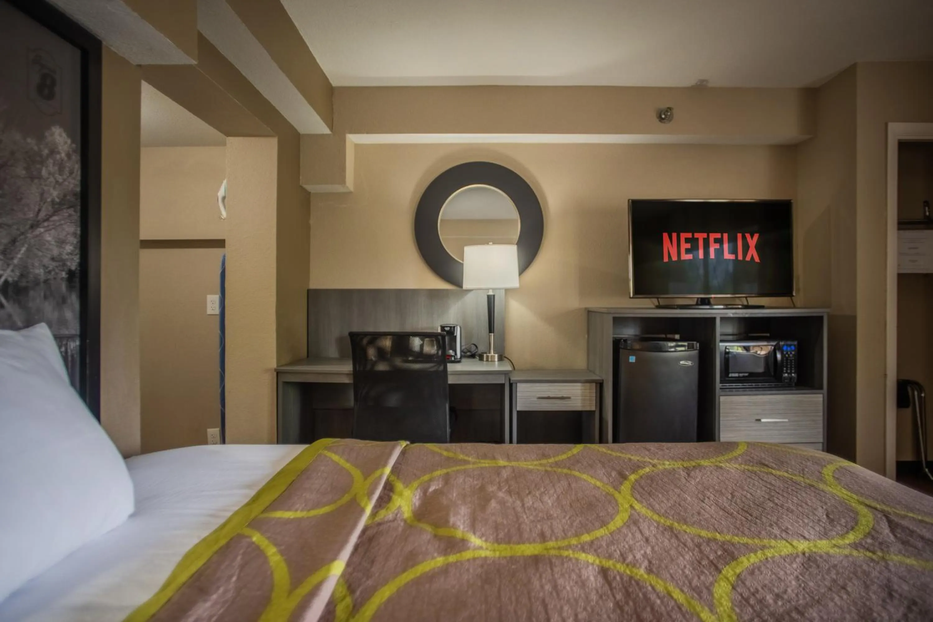 Bedroom, Bed in Super 8 by Wyndham Downtown Gatlinburg at Convention Center