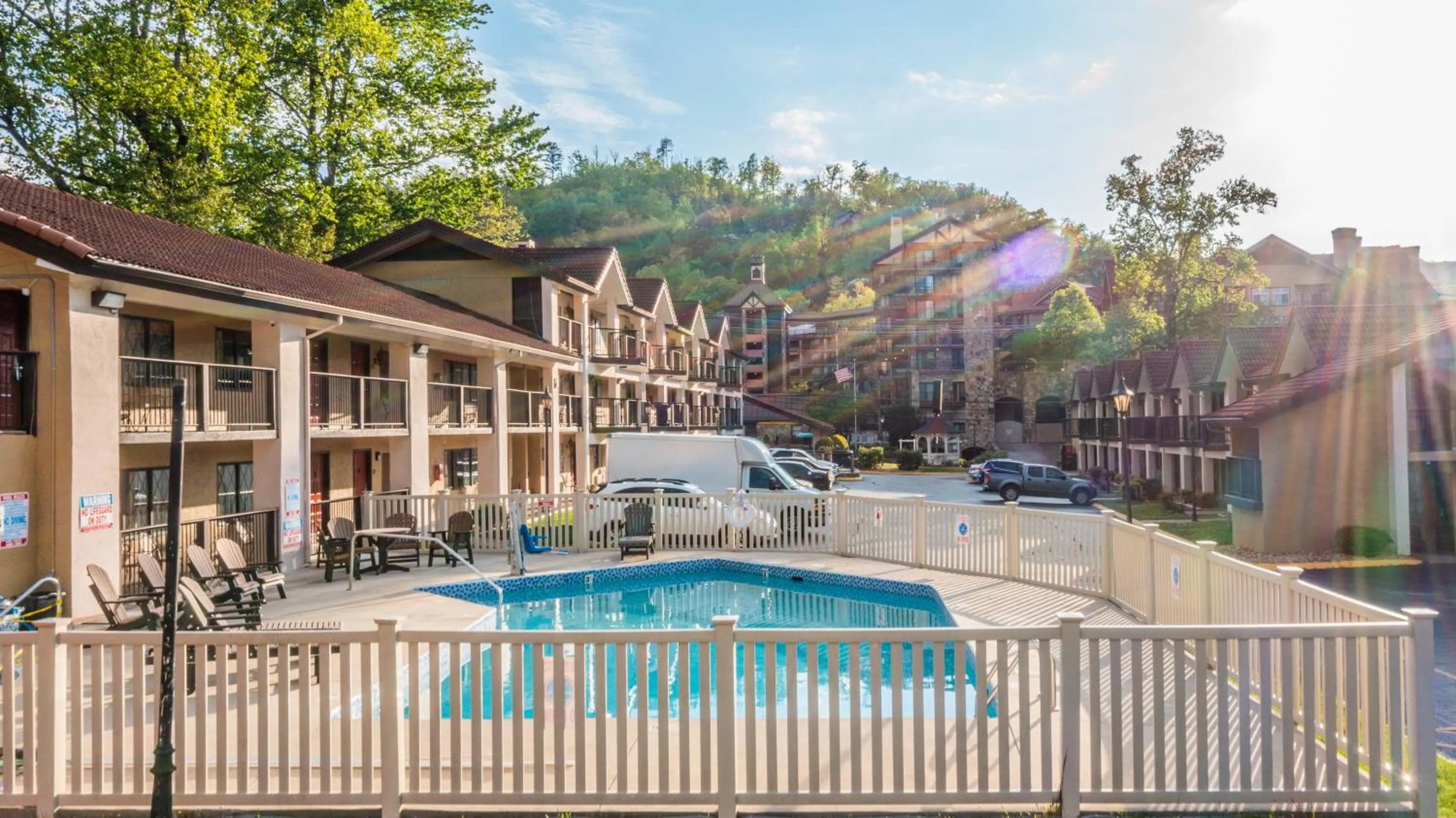 Swimming pool in Super 8 by Wyndham Downtown Gatlinburg at Convention Center