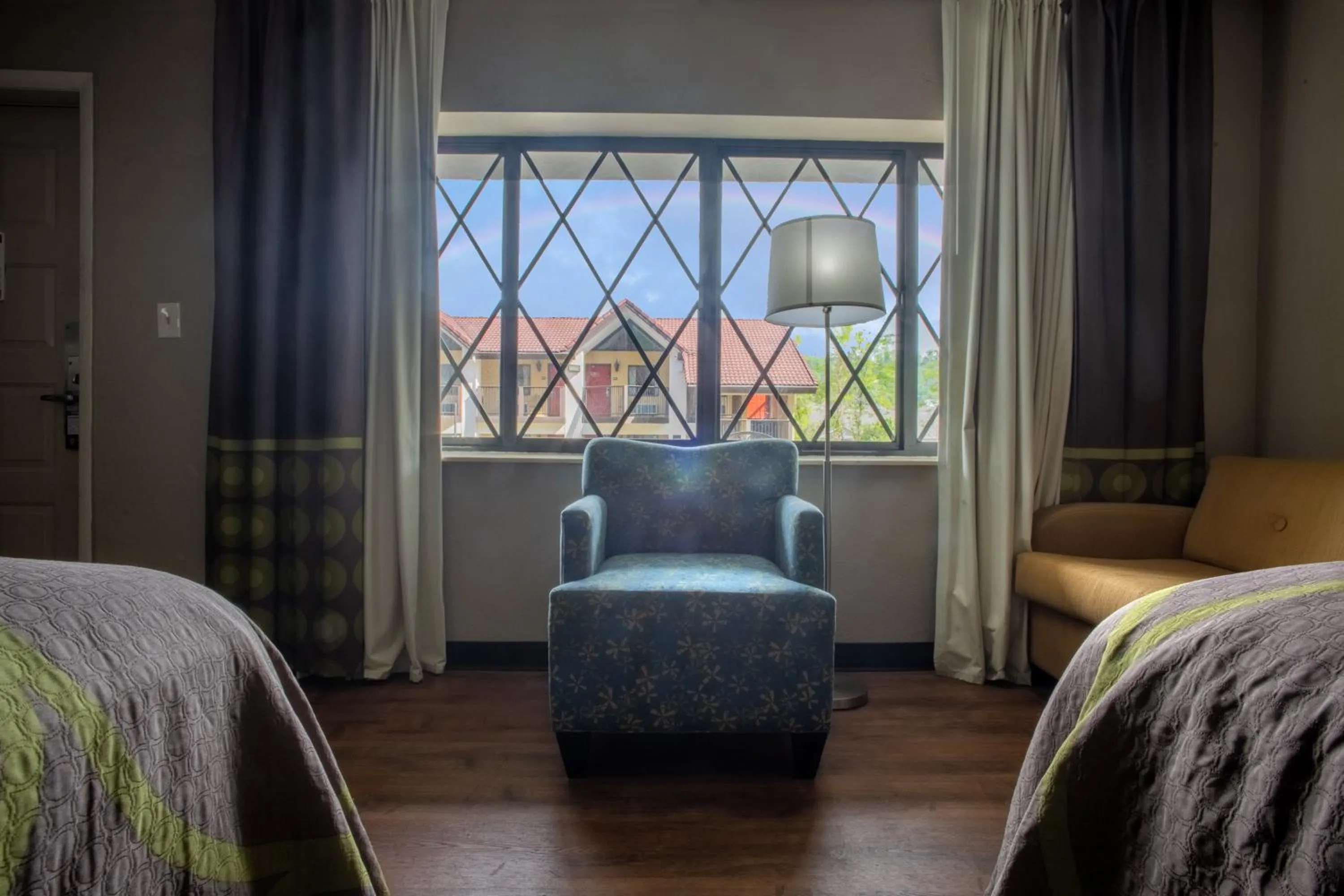 View (from property/room), Bed in Super 8 by Wyndham Downtown Gatlinburg at Convention Center