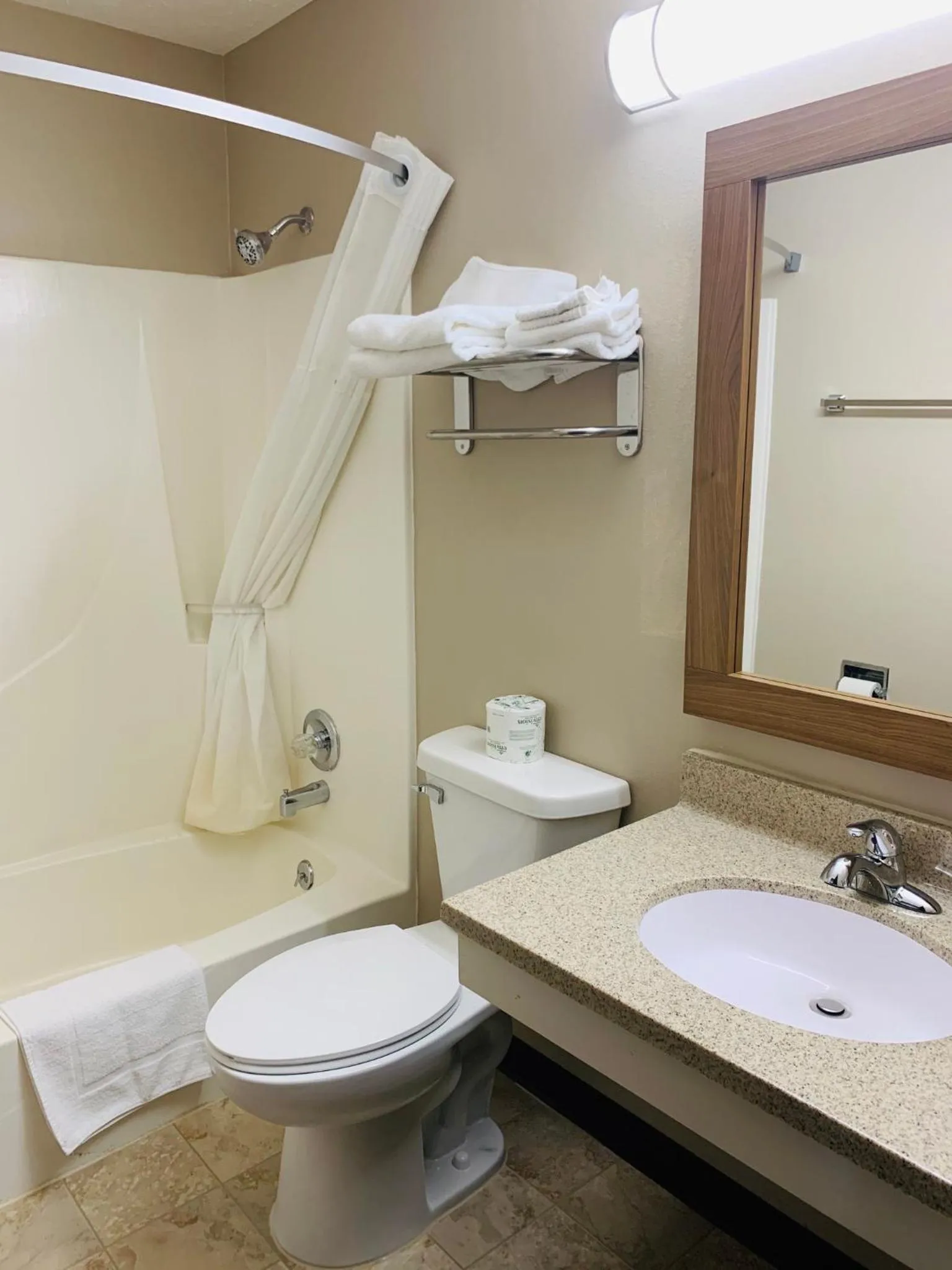 Bathroom in Super 8 by Wyndham O Neill NE