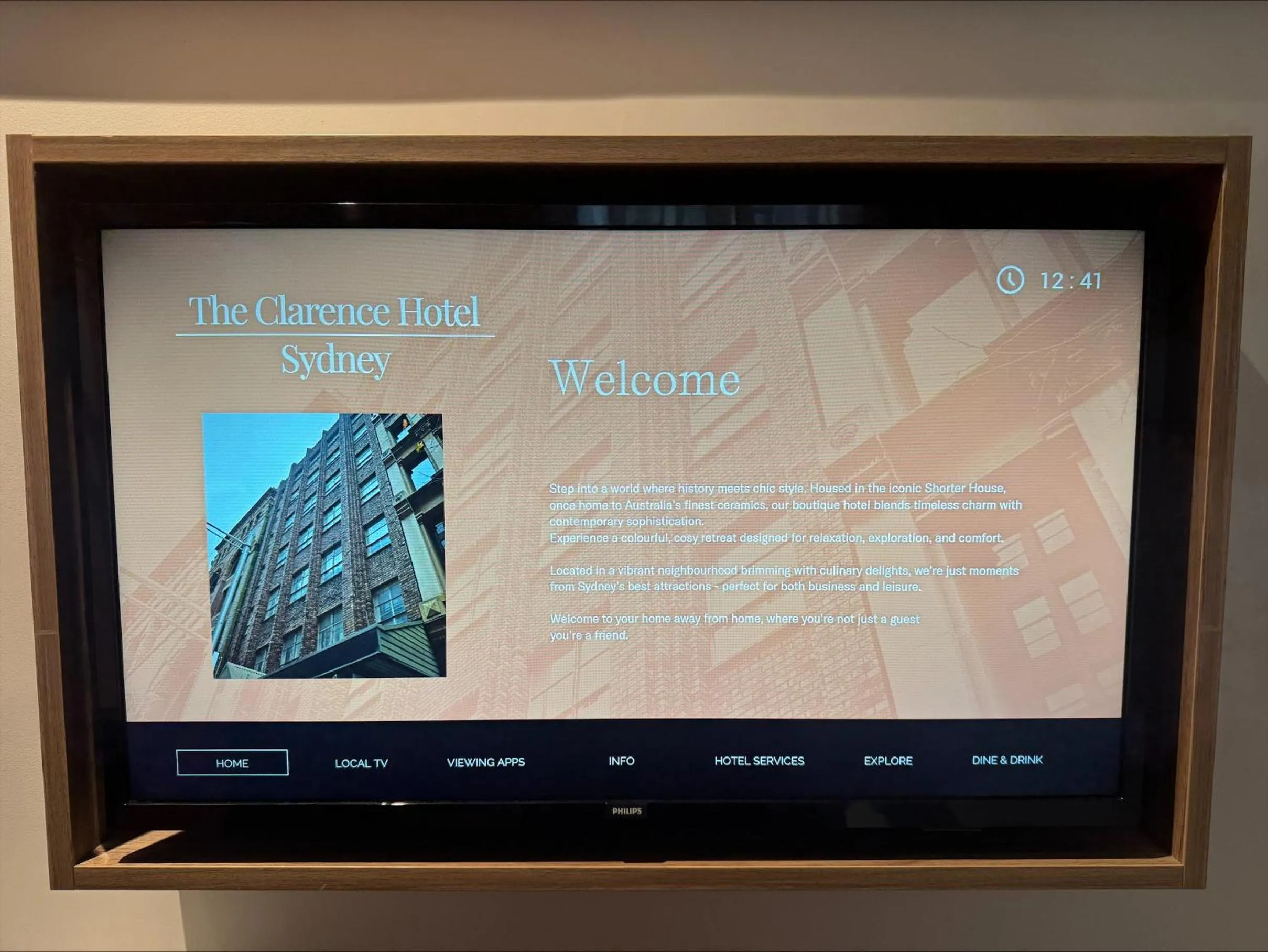 TV and multimedia in The Clarence Hotel Sydney