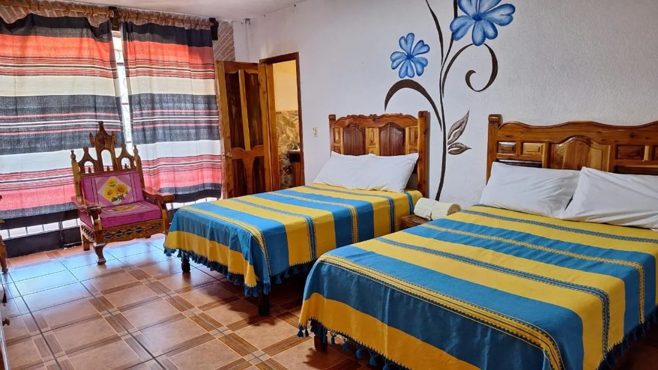 Bed in Hotel Colonial Taxco