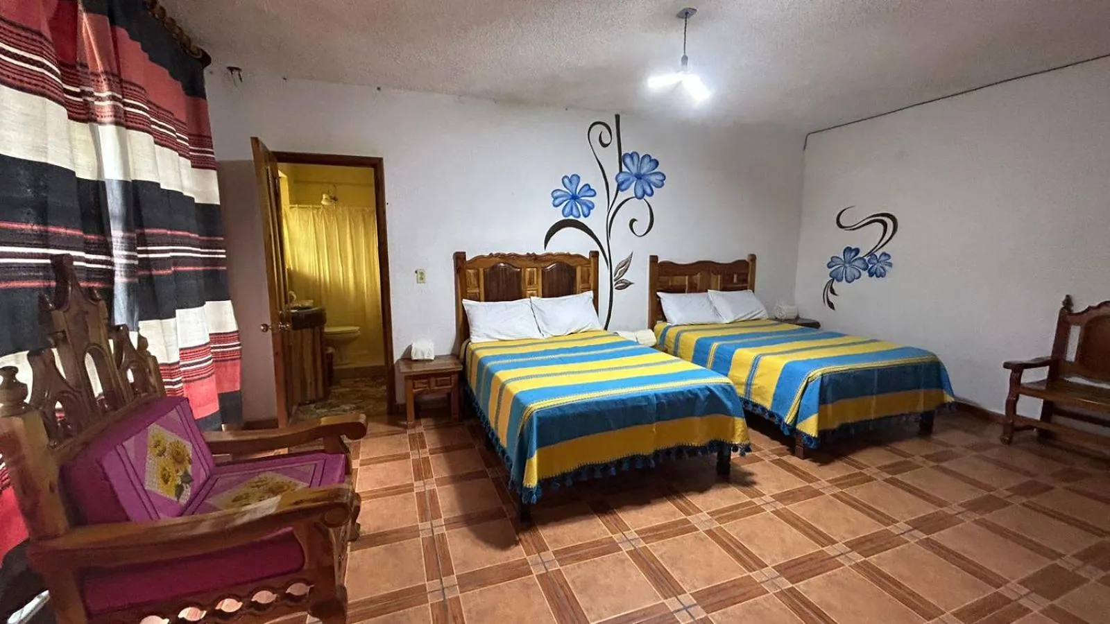 Bed in Hotel Colonial Taxco