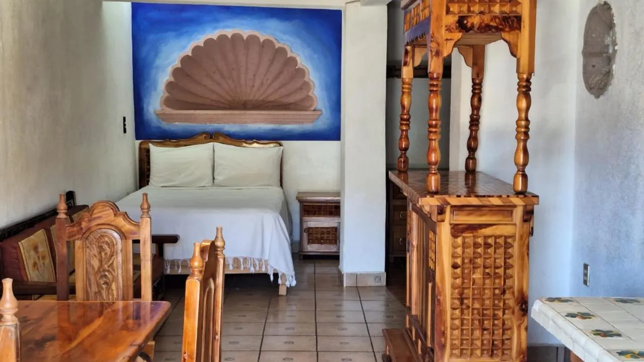 Bed in Hotel Colonial Taxco