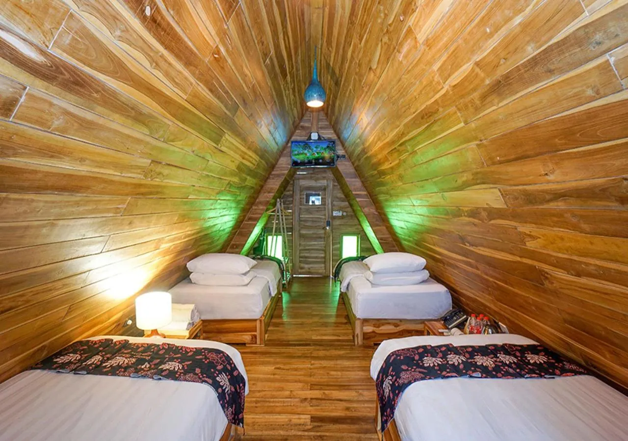 Bed in Shanaya Resort Malang