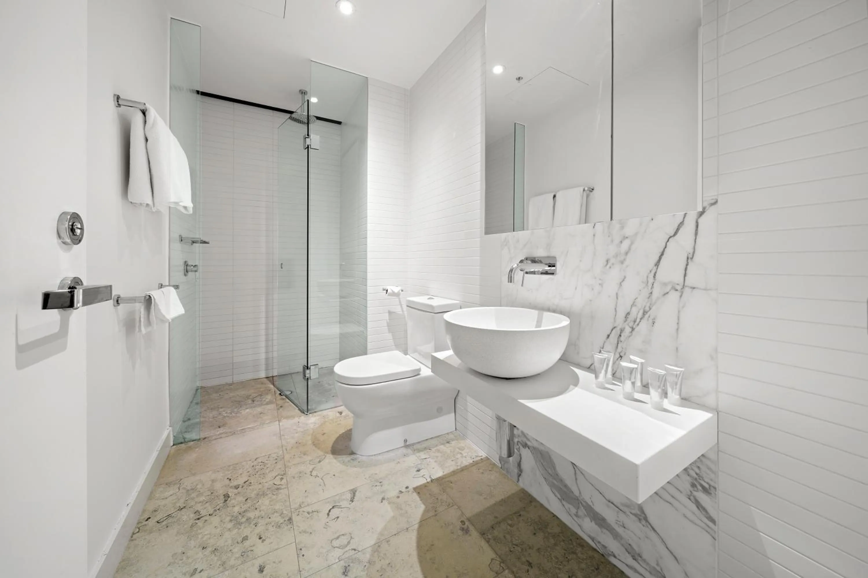 Bathroom in Flinders Street Apartments