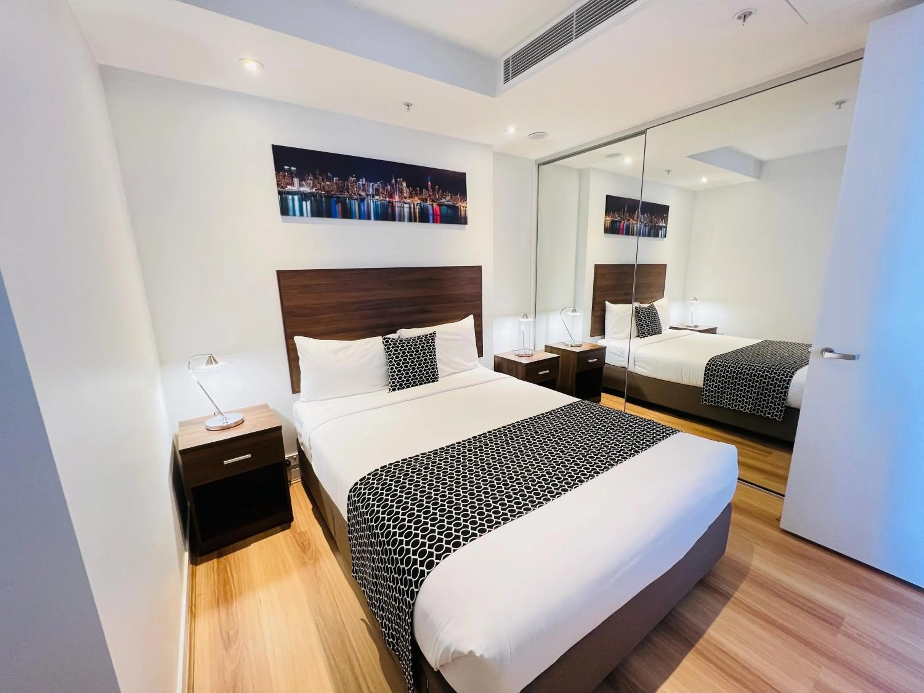 Bed in Flinders Street Apartments