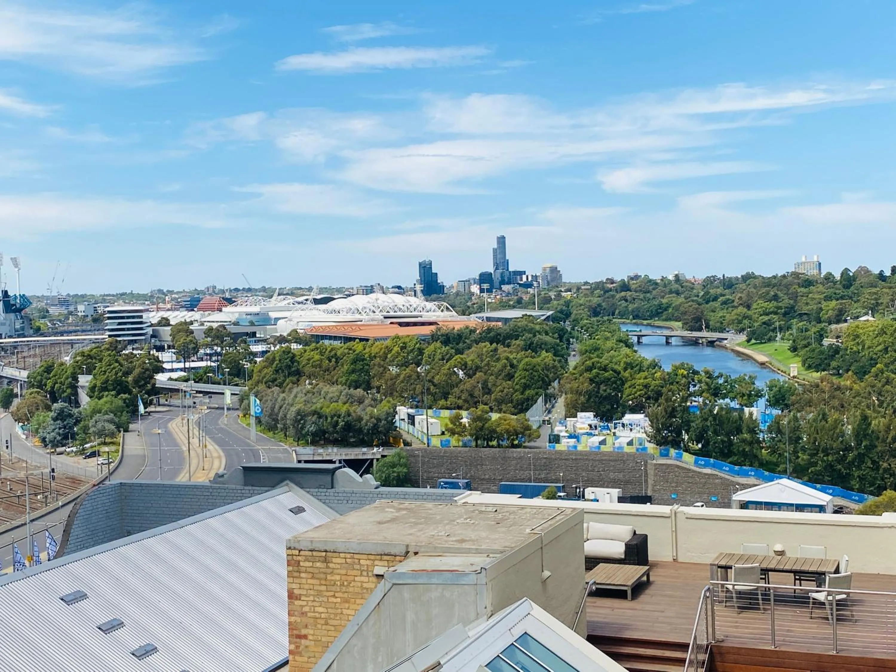 River view in Flinders Street Apartments
