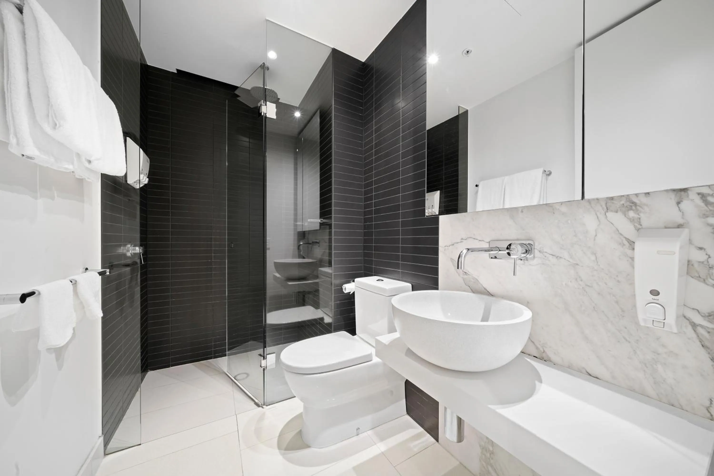 Bathroom in Flinders Street Apartments