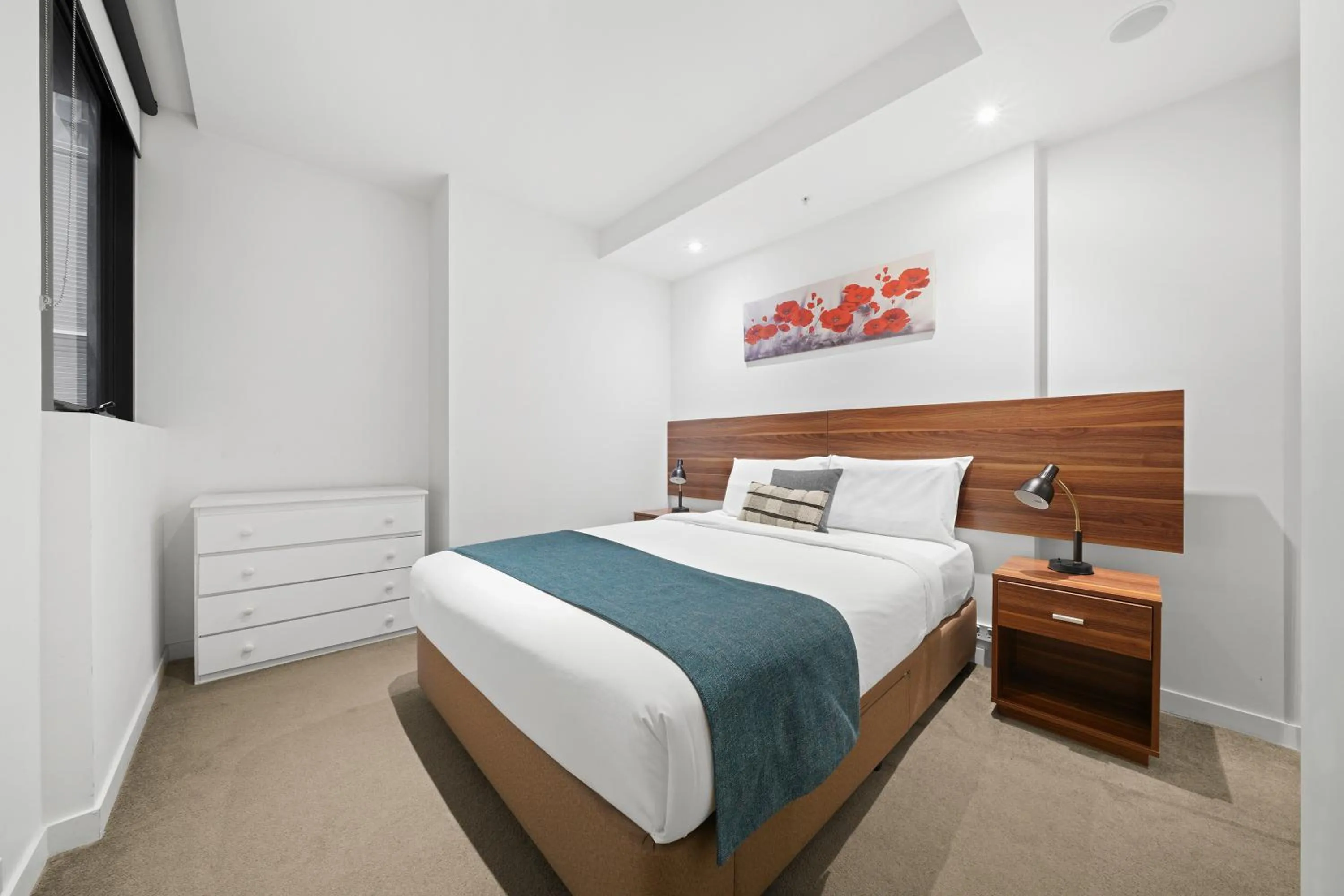 Bed in Flinders Street Apartments