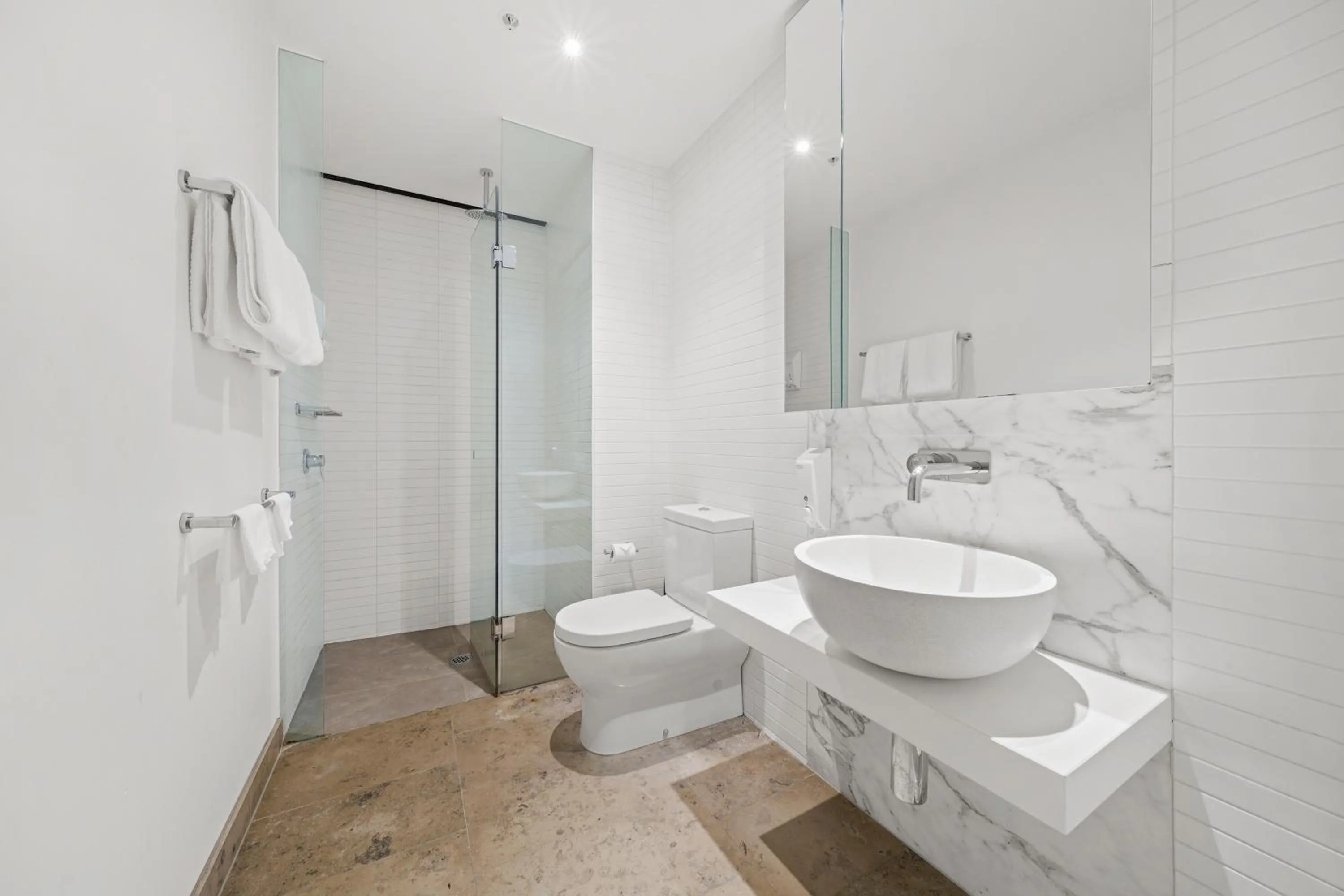 Bathroom in Flinders Street Apartments