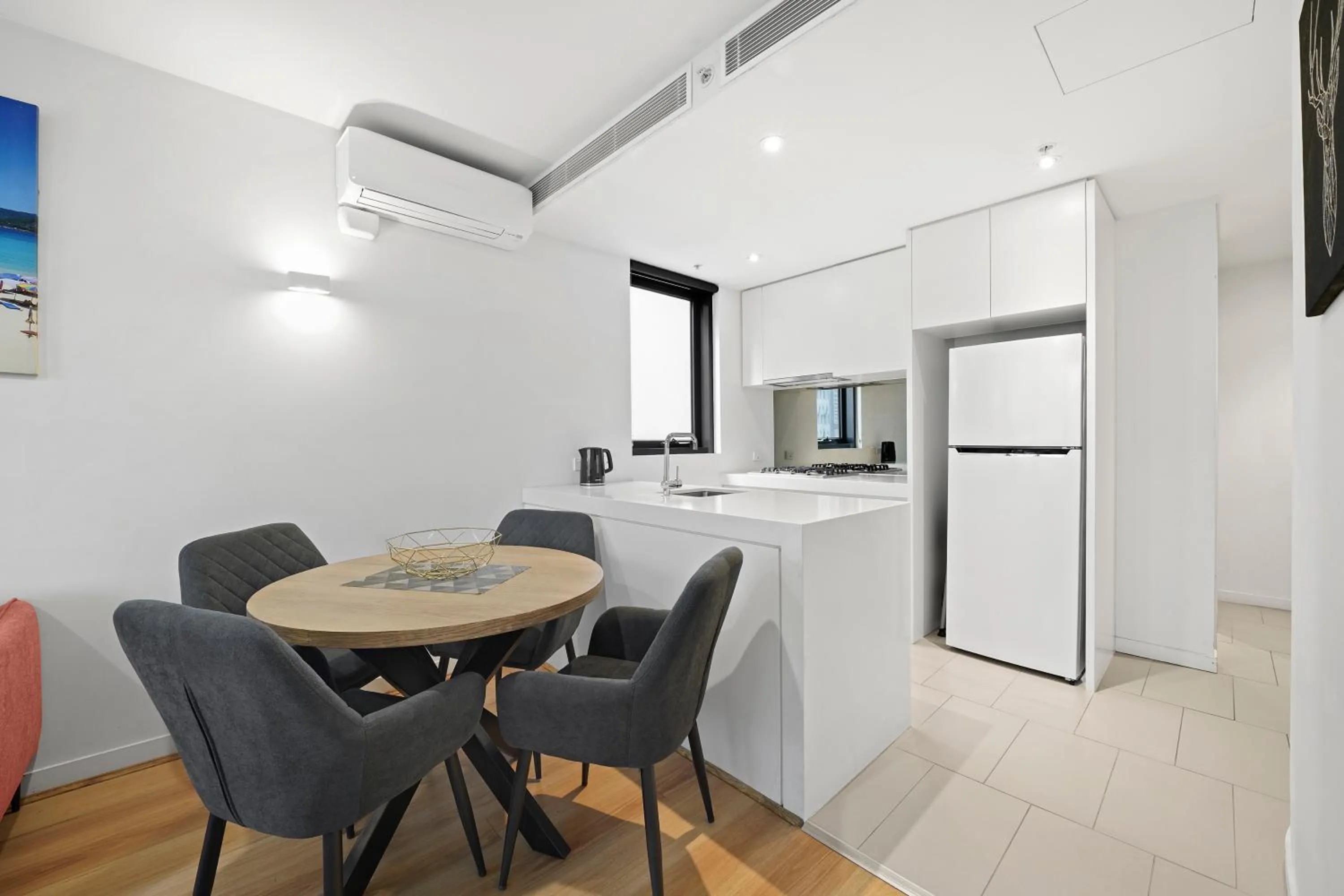 kitchen in Flinders Street Apartments