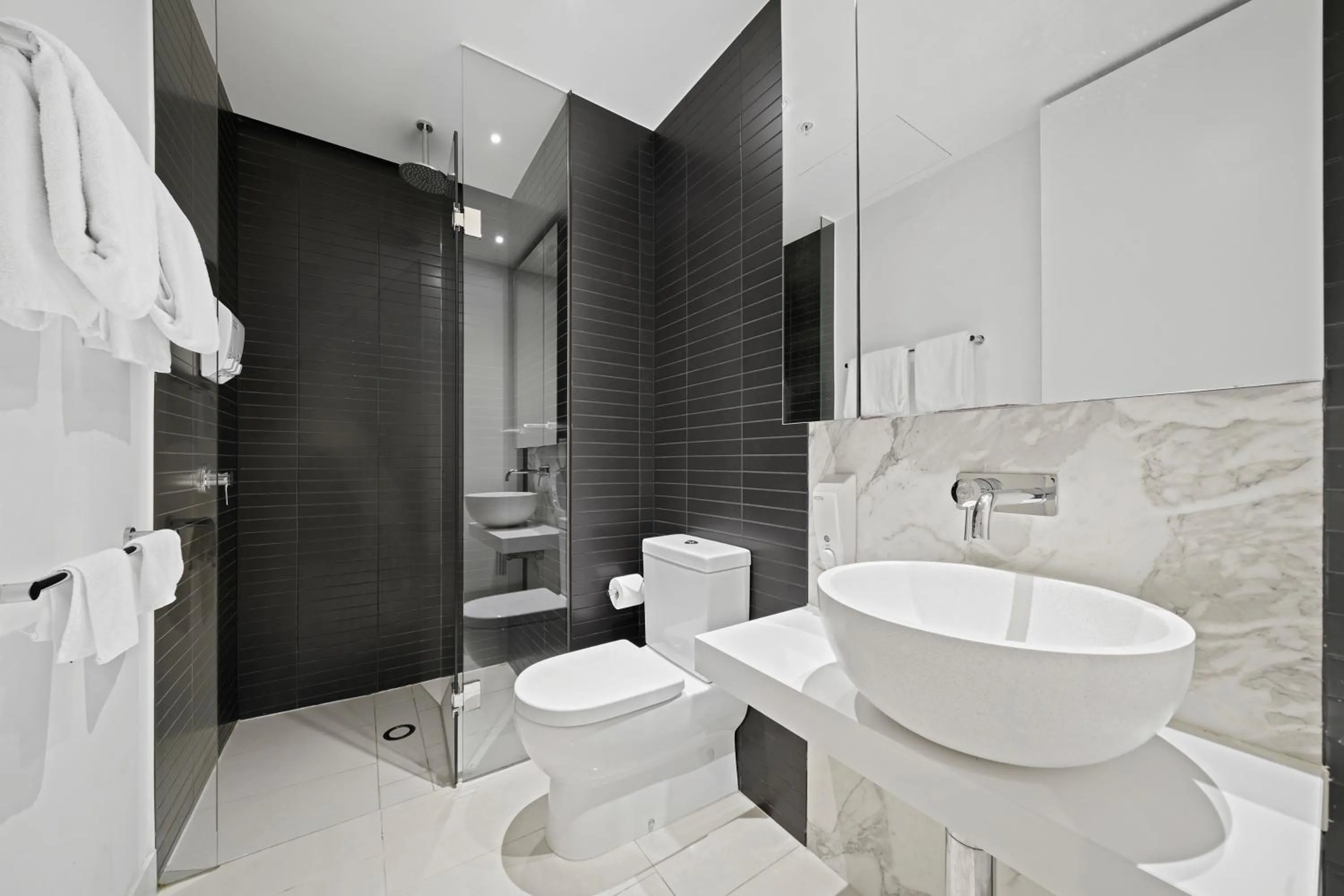 Bathroom in Flinders Street Apartments