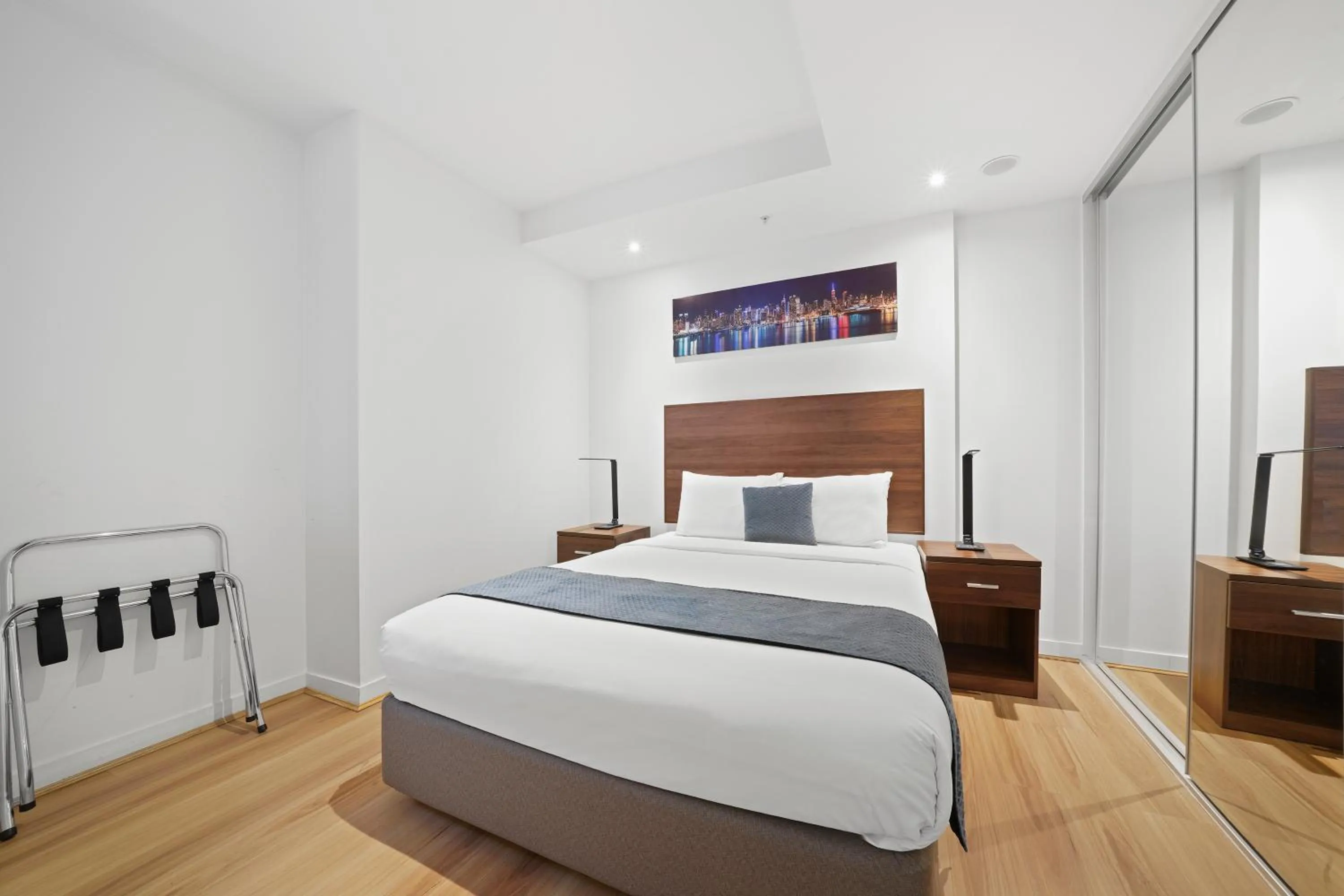 Bed in Flinders Street Apartments