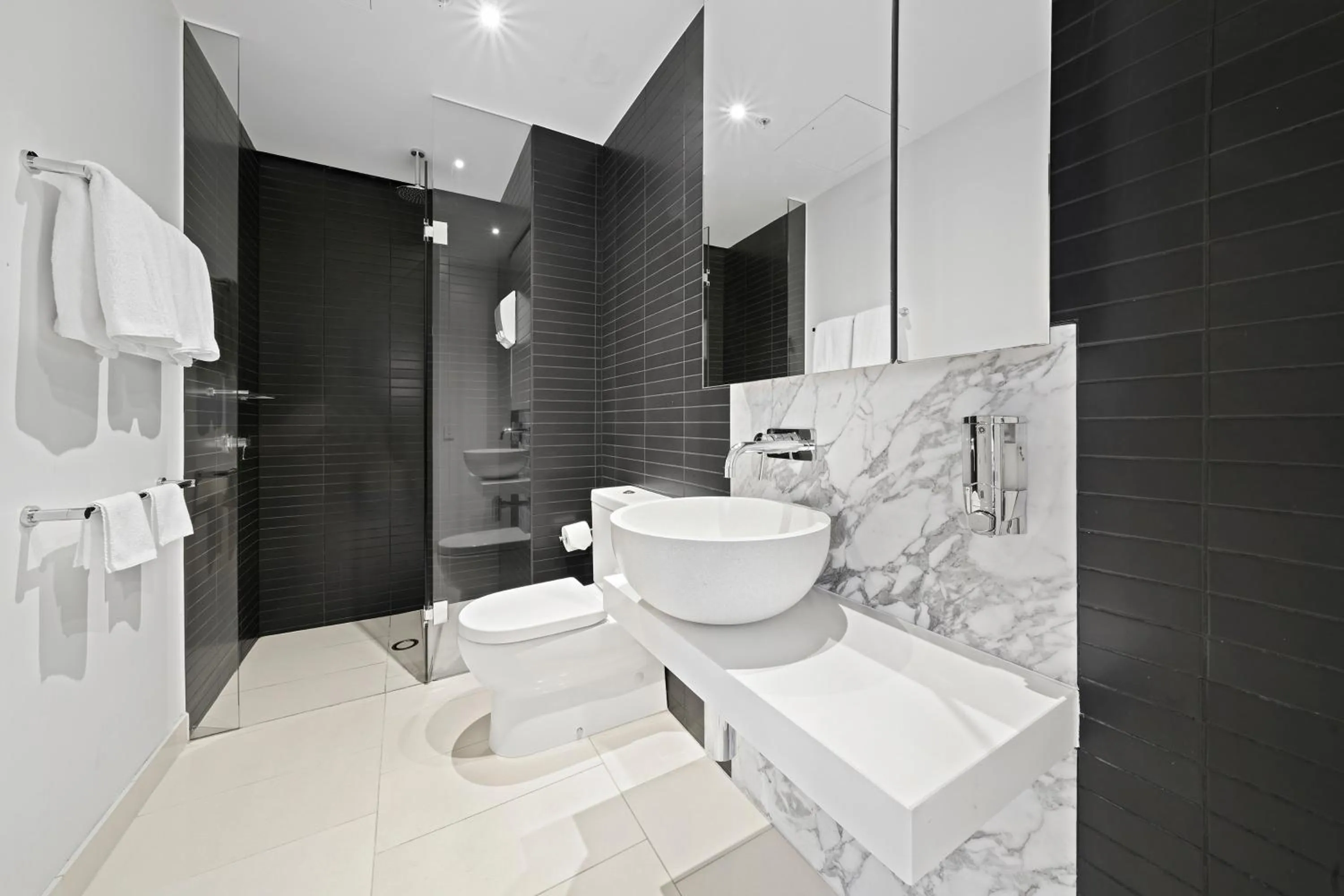 Bathroom in Flinders Street Apartments