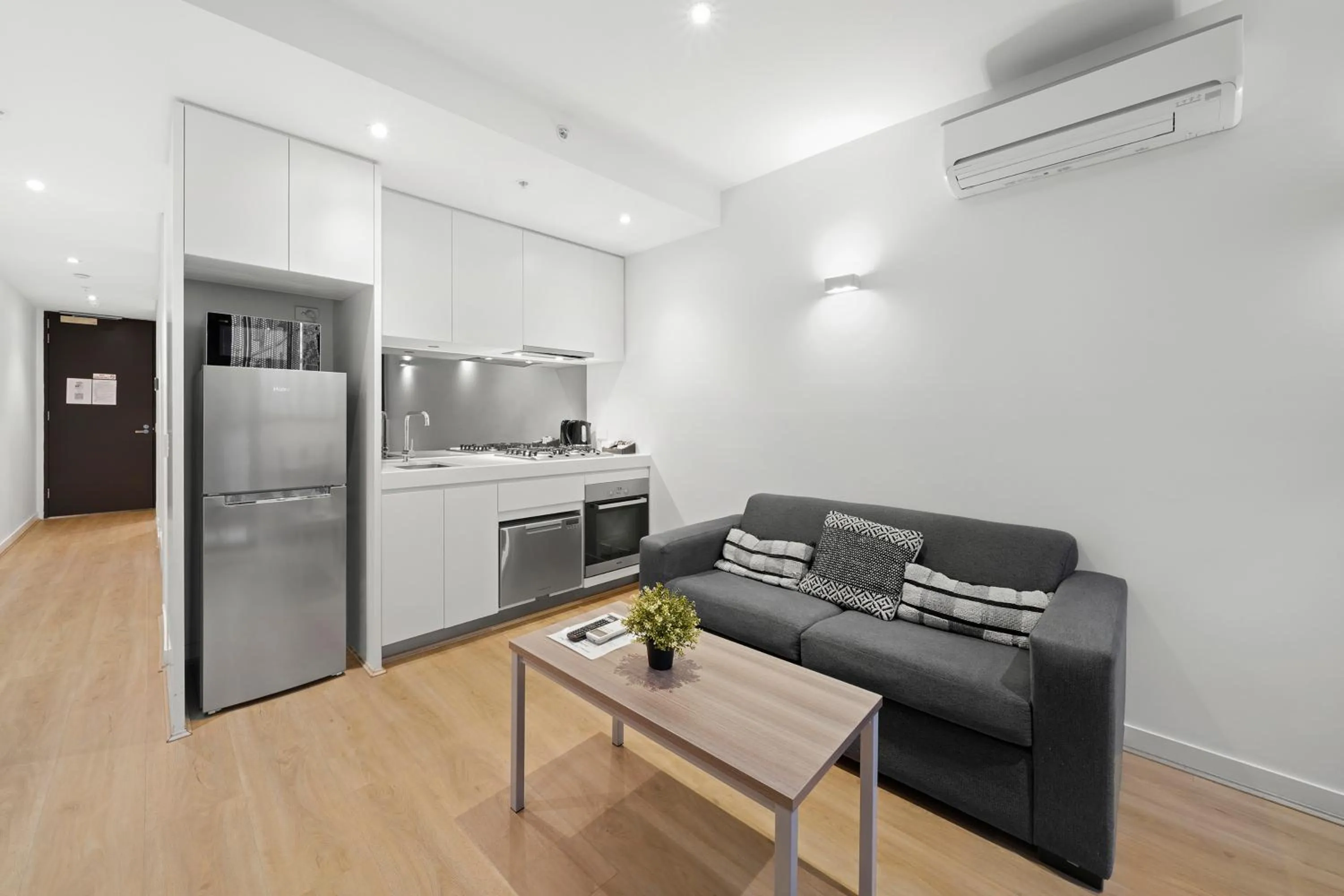 kitchen in Flinders Street Apartments