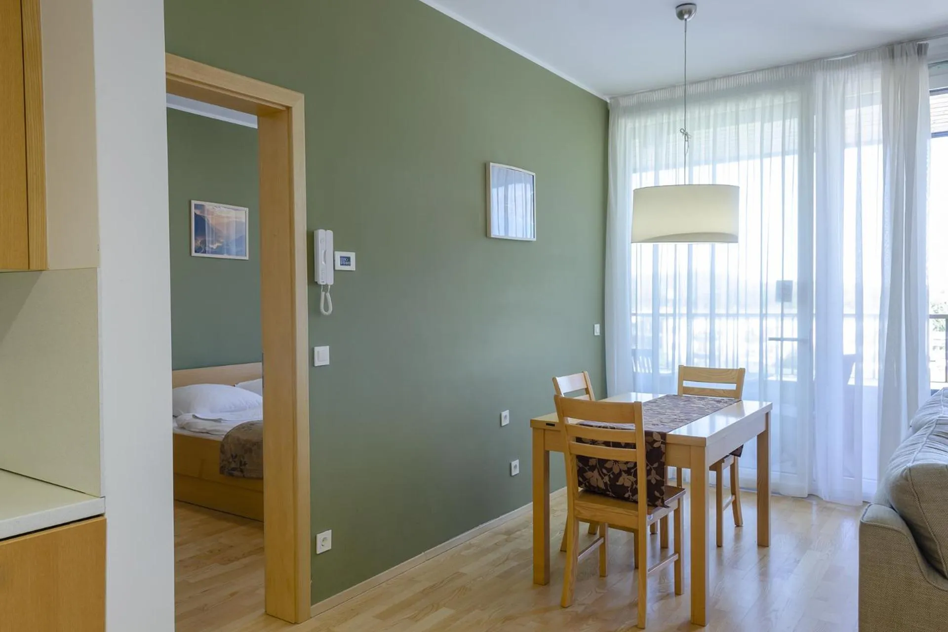 Dining area, Bed in Villa Mari I