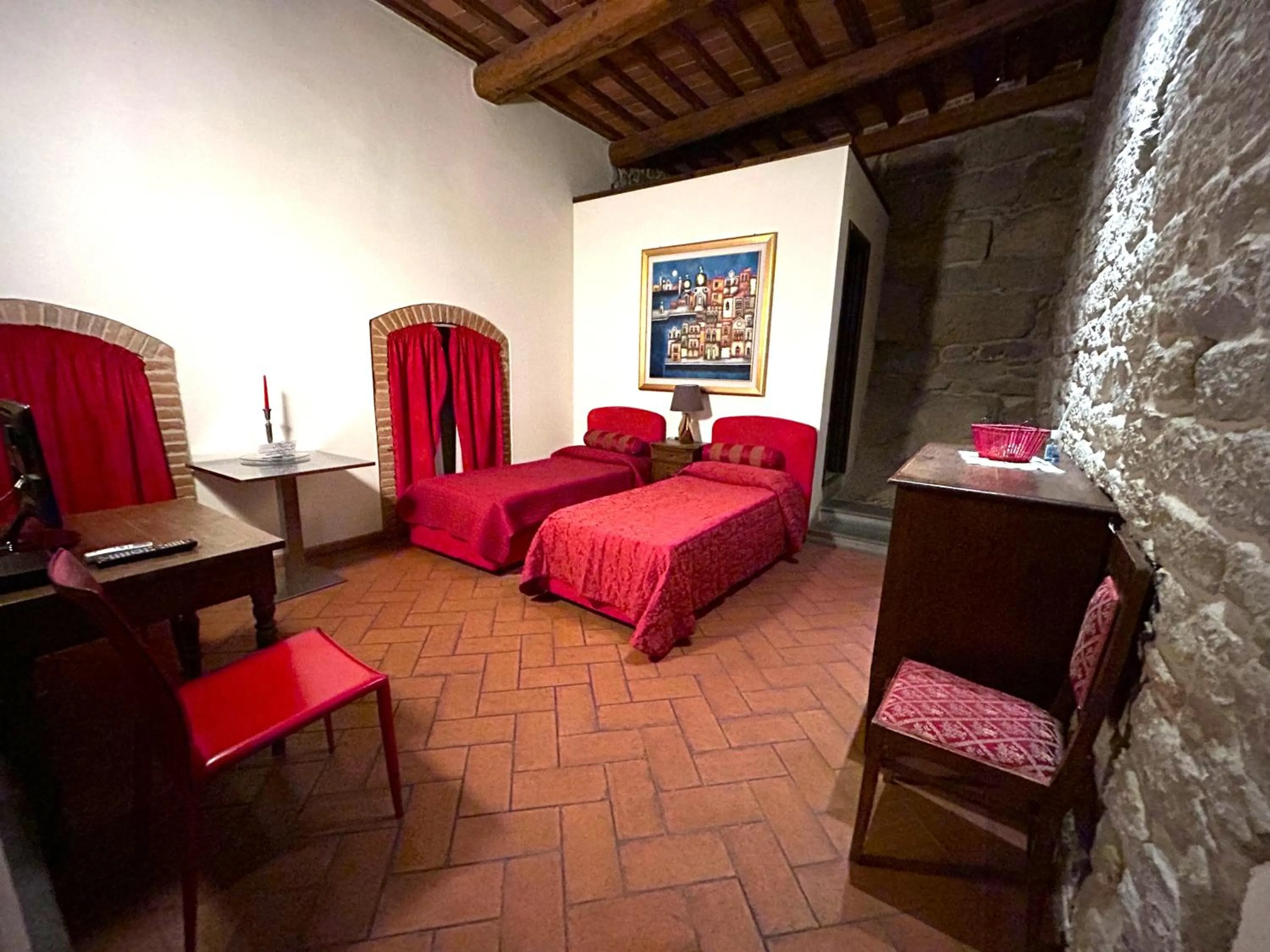 Bedroom, Bed in La Corte Del Re Suite & Rooms Arezzo
