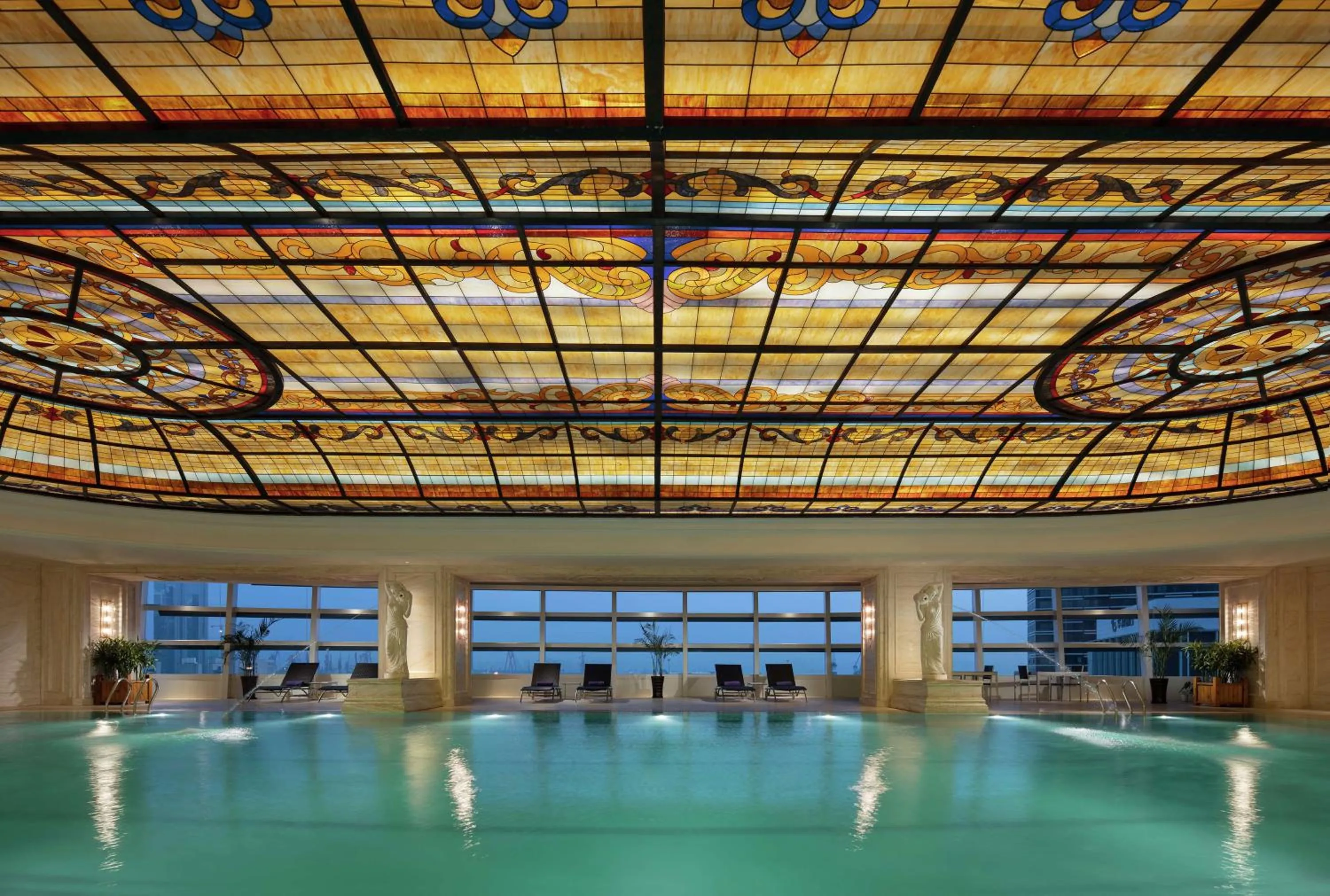 Pool view in Conrad Dalian