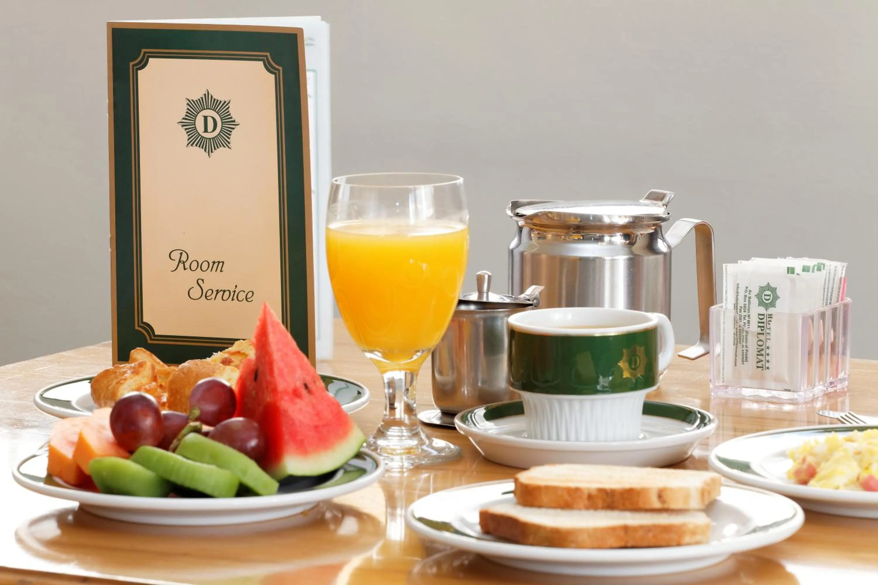 Food and drinks in Hotel Diplomat