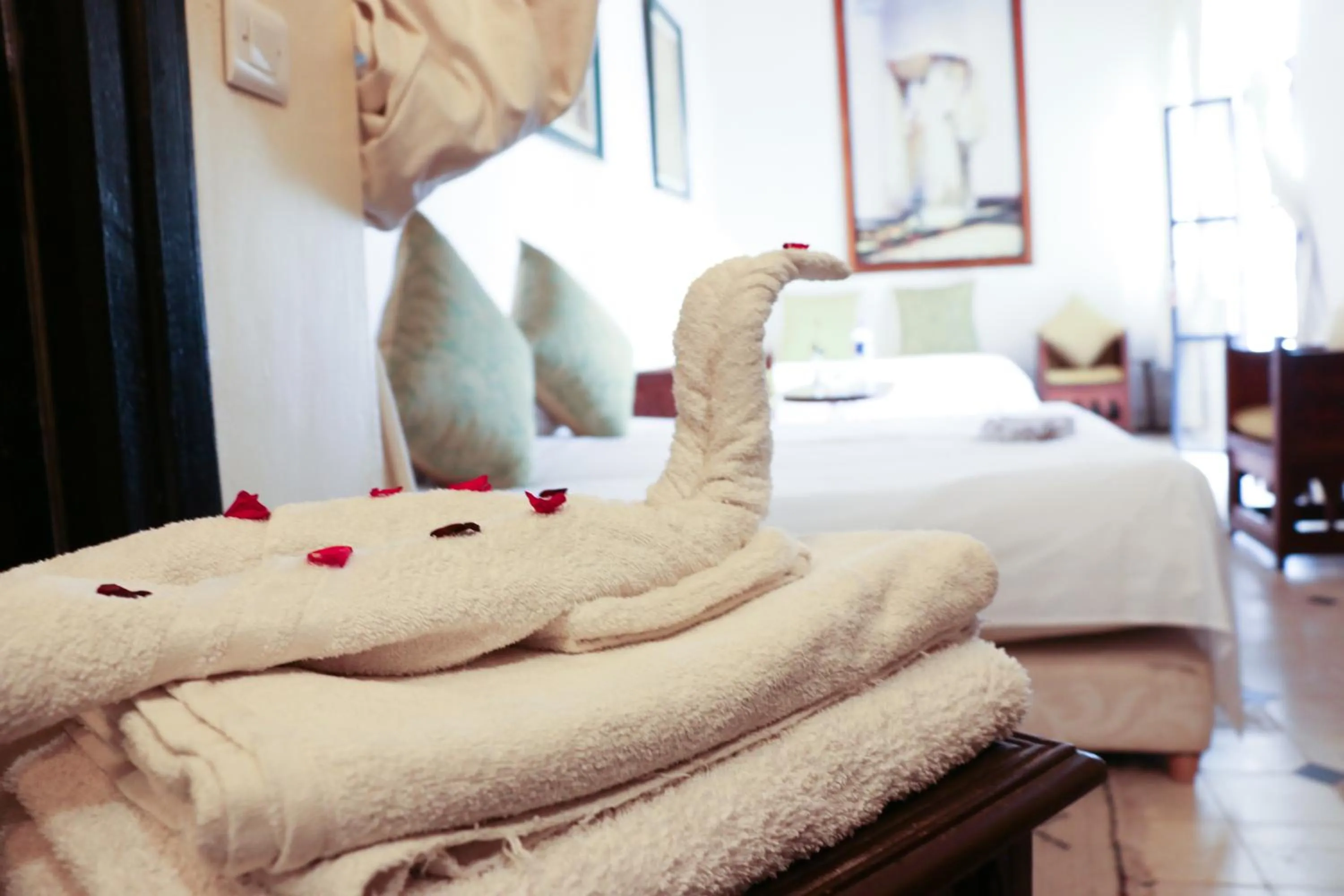 Bed in Riad Bellamane Marrakech