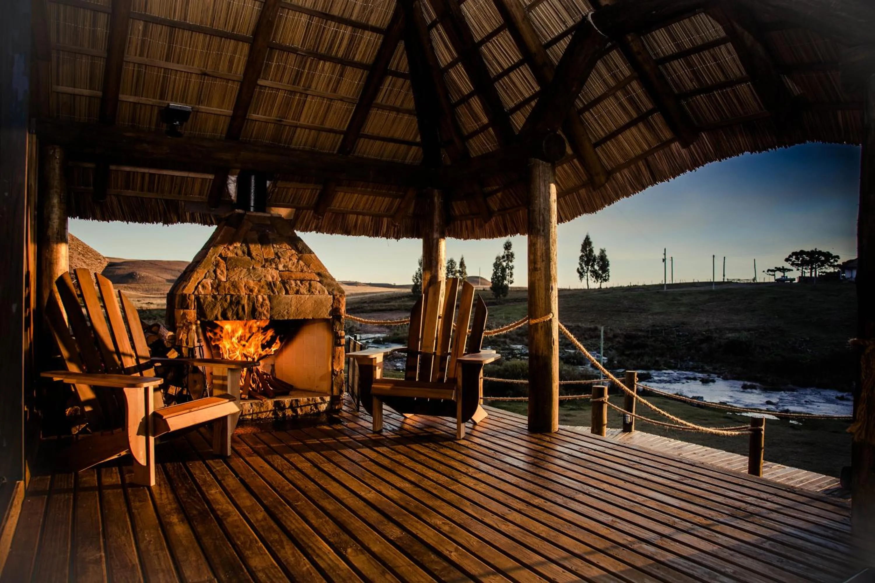 fireplace in Parador Cambará do Sul