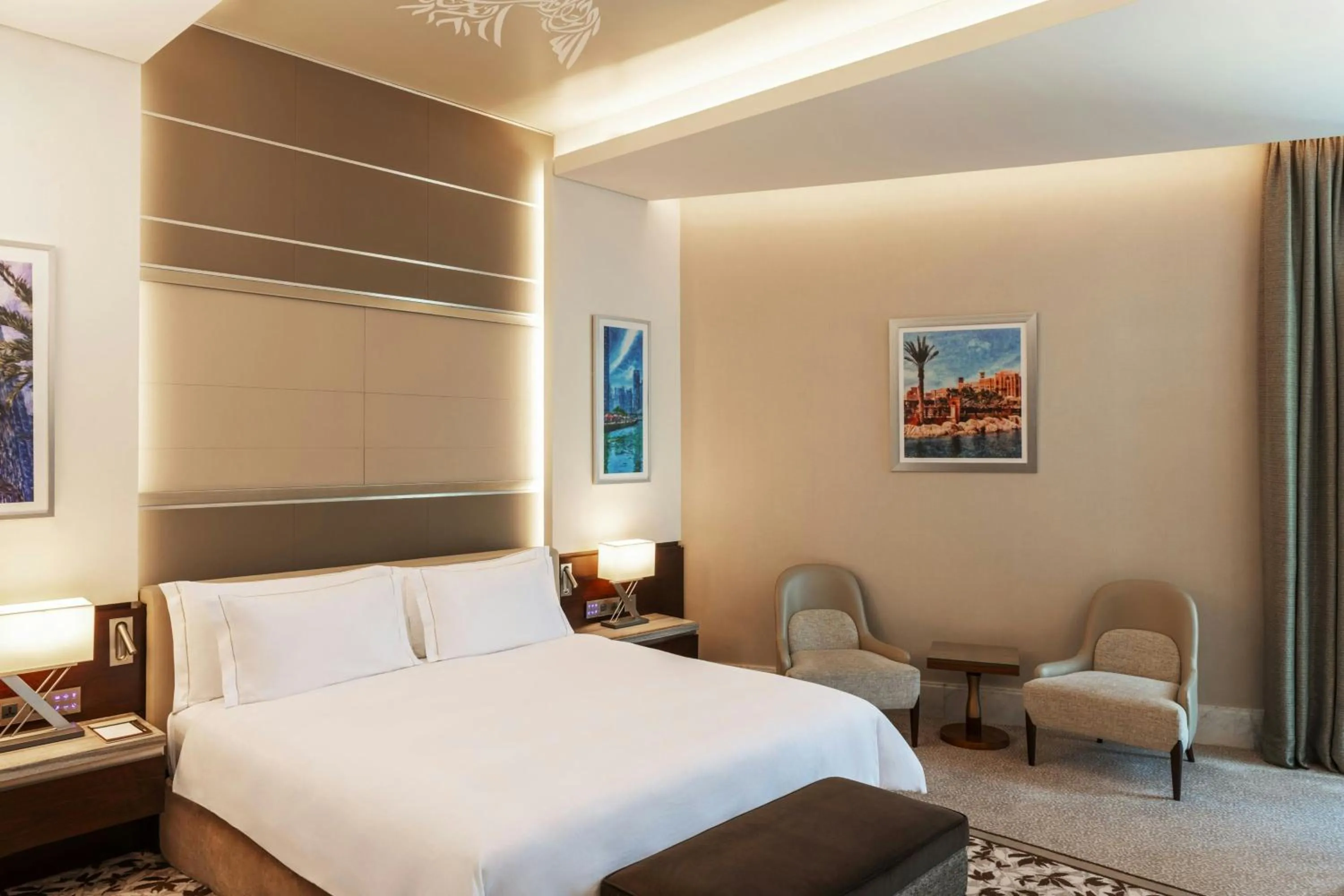 Club Level King Room with Bay View and Lounge Access with complimentary Breakfast, Daily Snacks, Evening Cocktail Hour & Canapes (Complimentary Shuttle to Dubai Mall, Metro & La Mer Beach) in Grand Millennium Business Bay