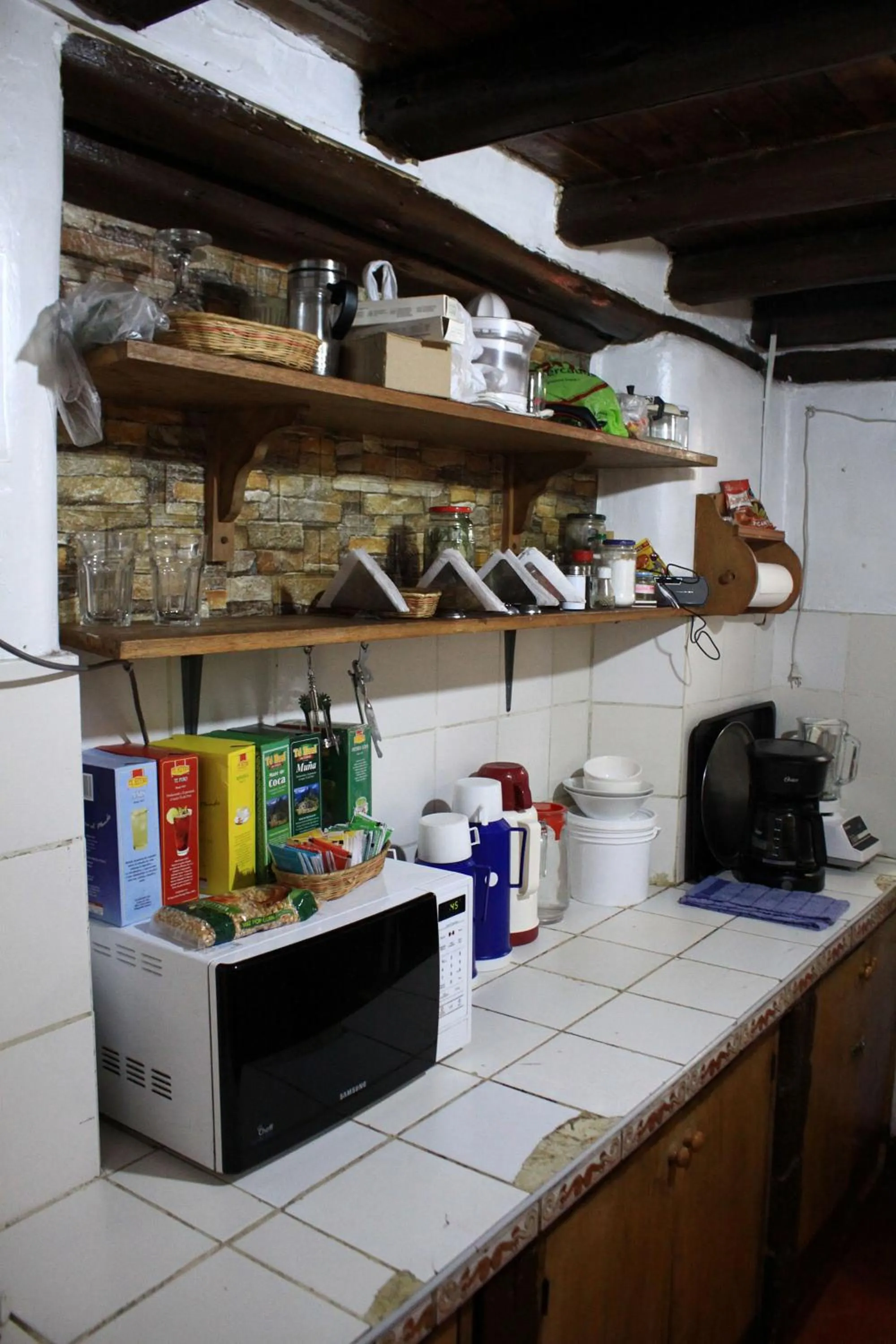 Communal kitchen in Samay Wasi Hostel