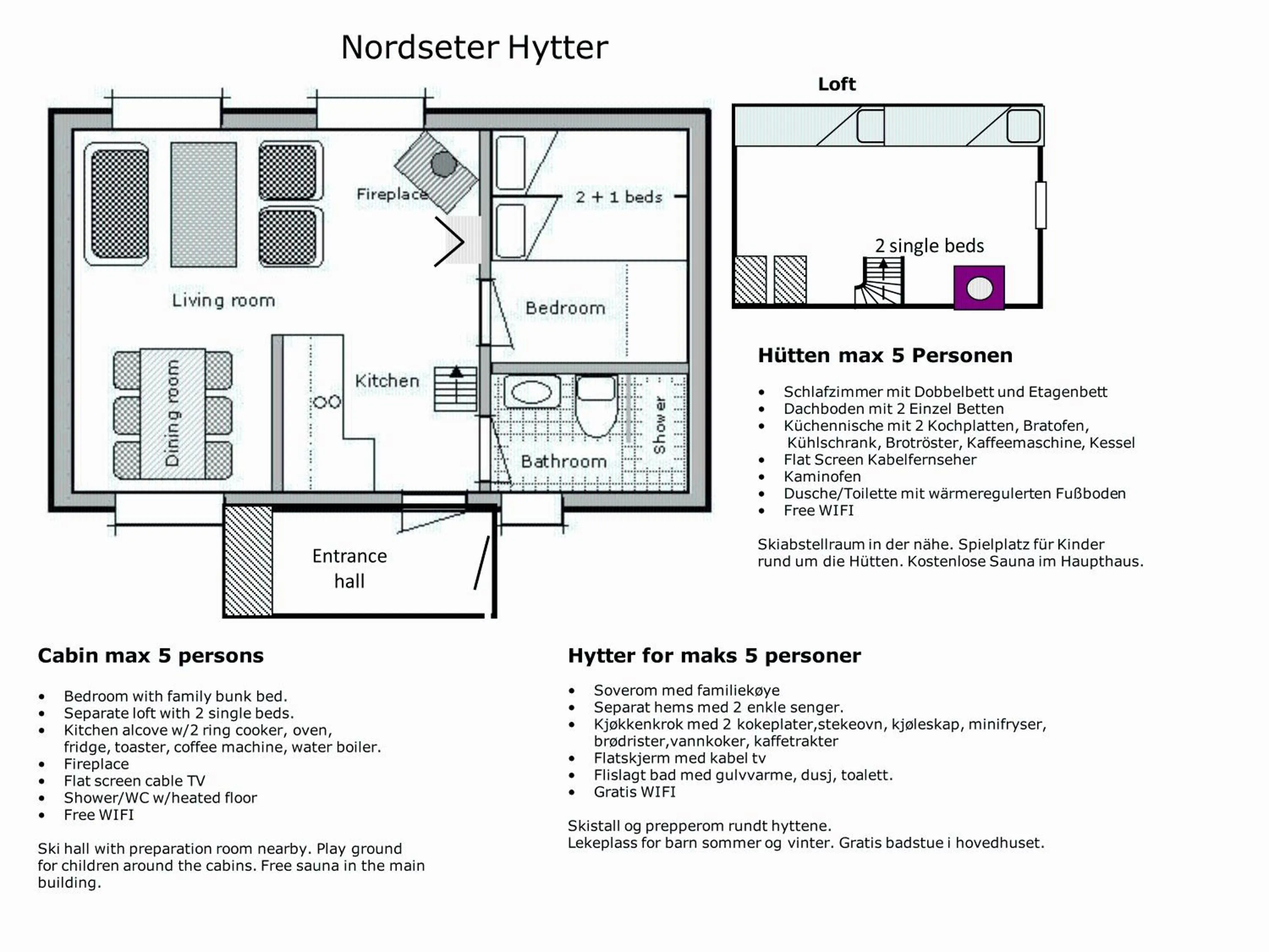 Floor plan in Nordseter Hytter
