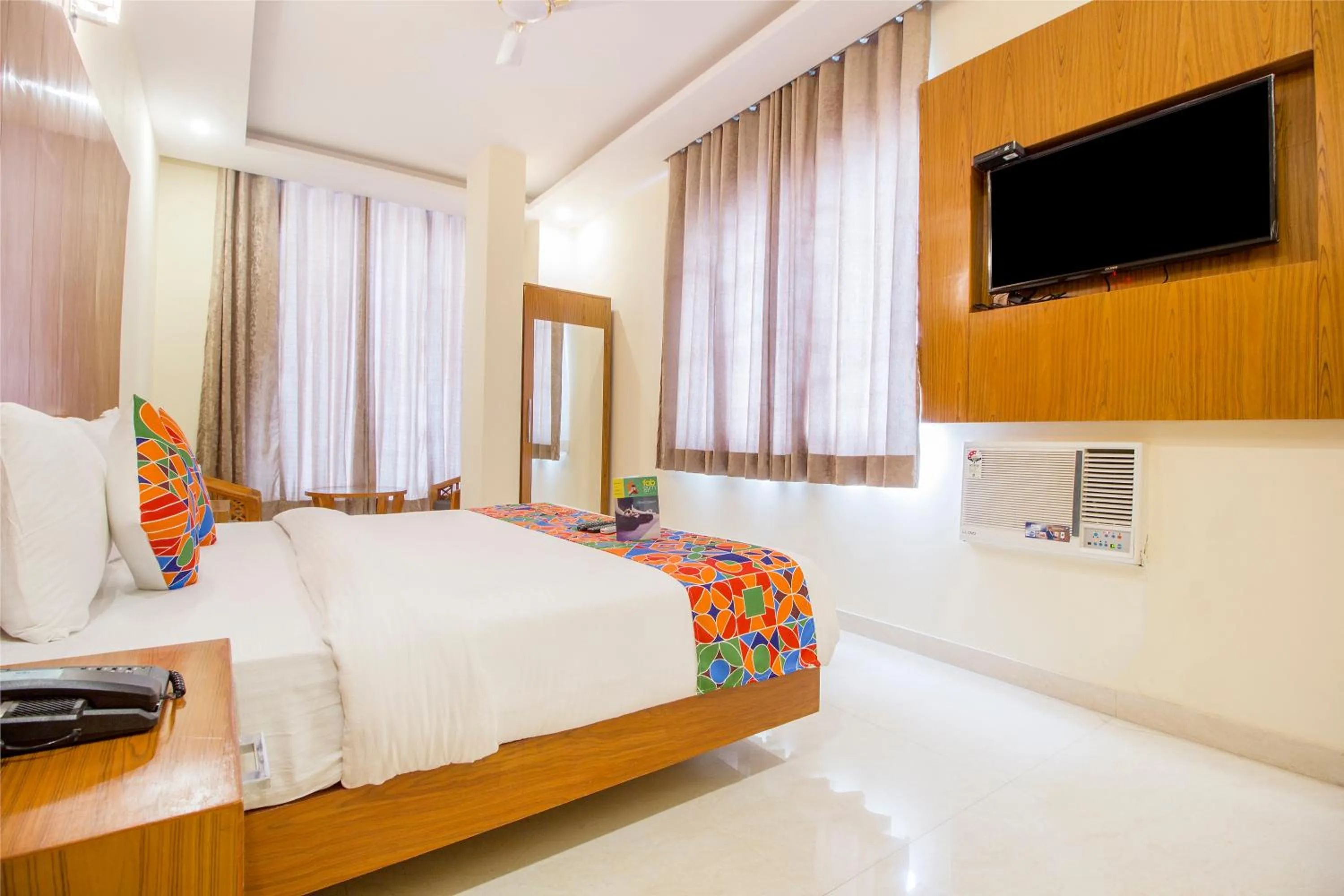 Seating area, Bed in FabHotel Aries - Nr IGI Airport New Delhi