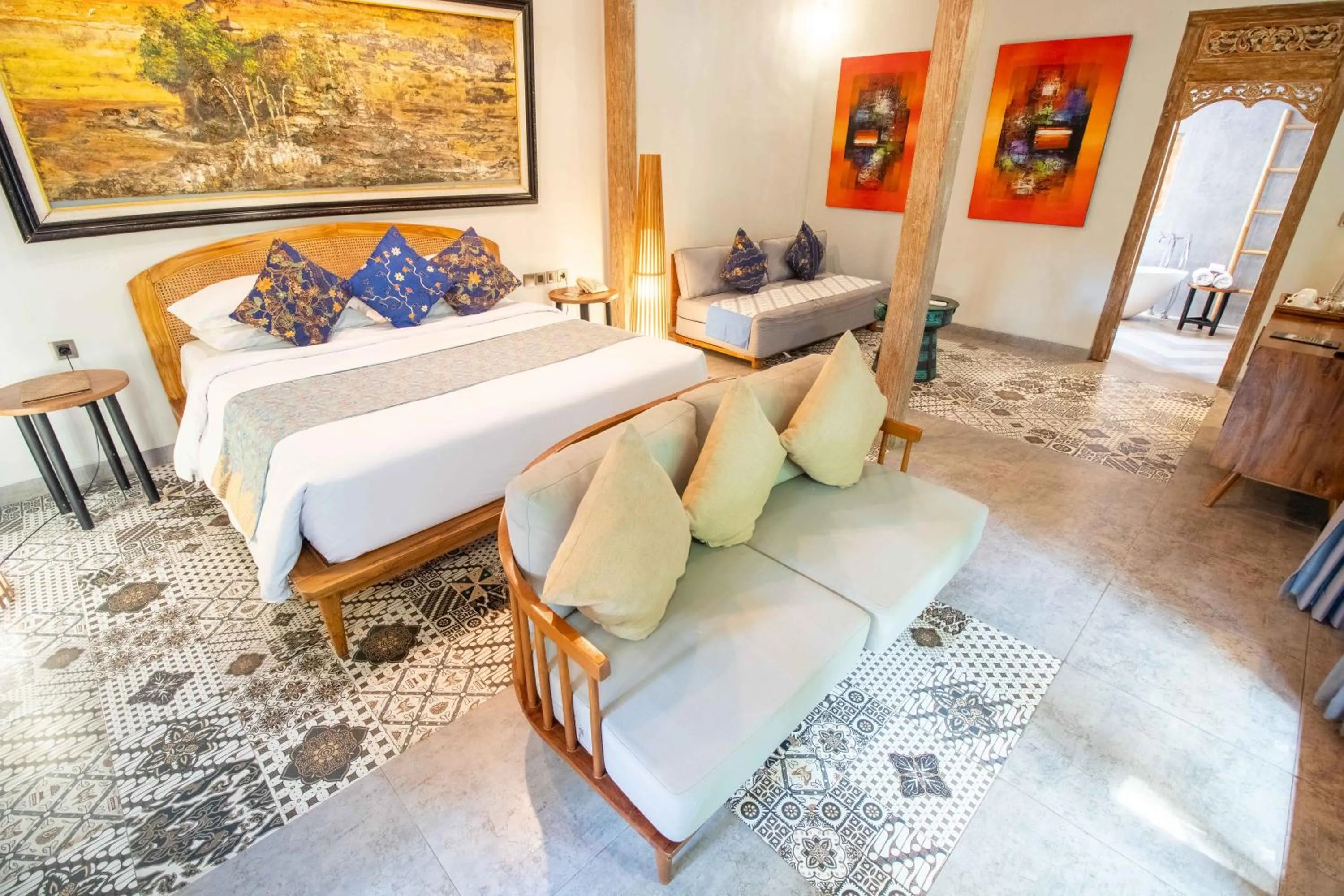 Bed in Natya Hotel Tanah Lot