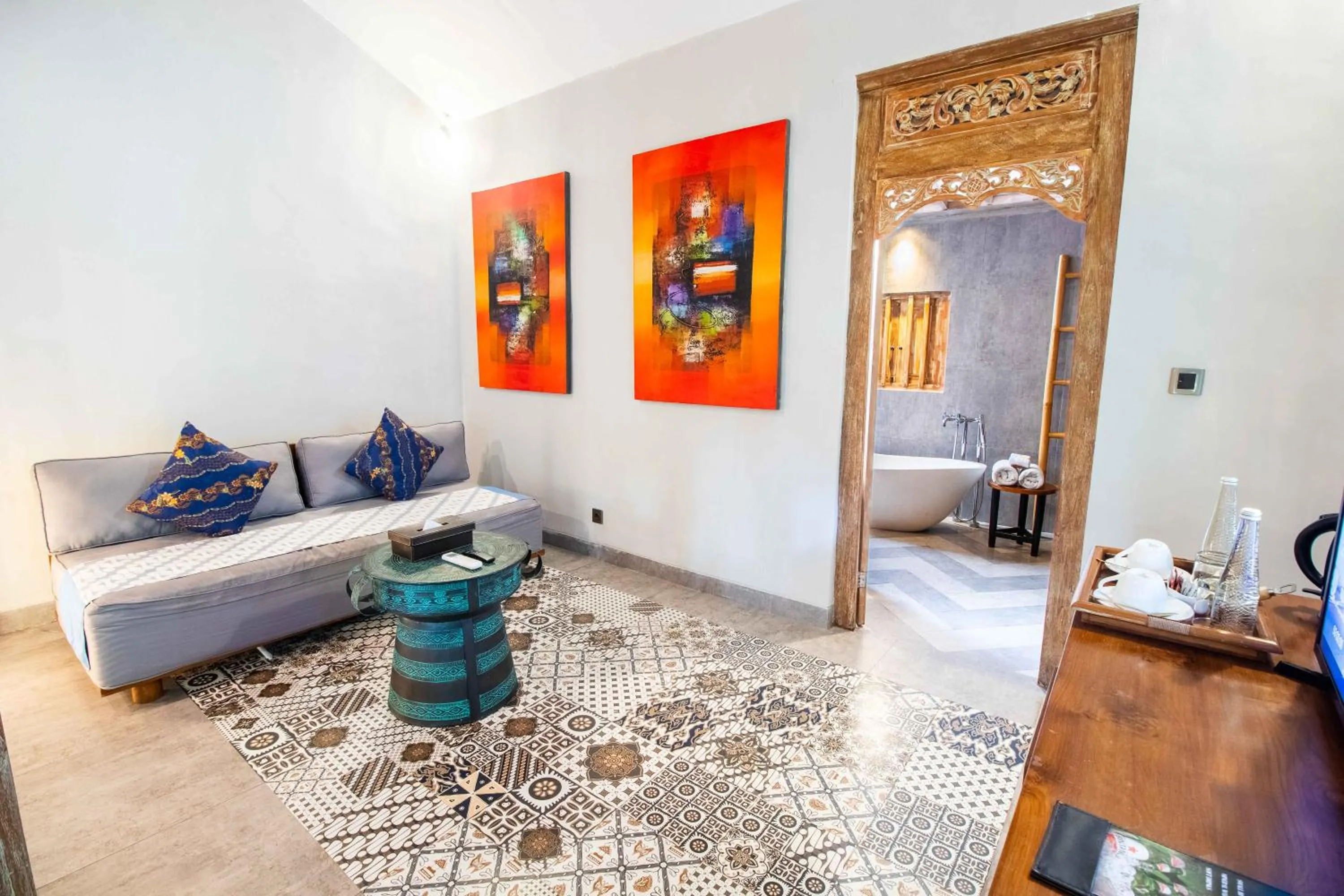 Bed in Natya Hotel Tanah Lot