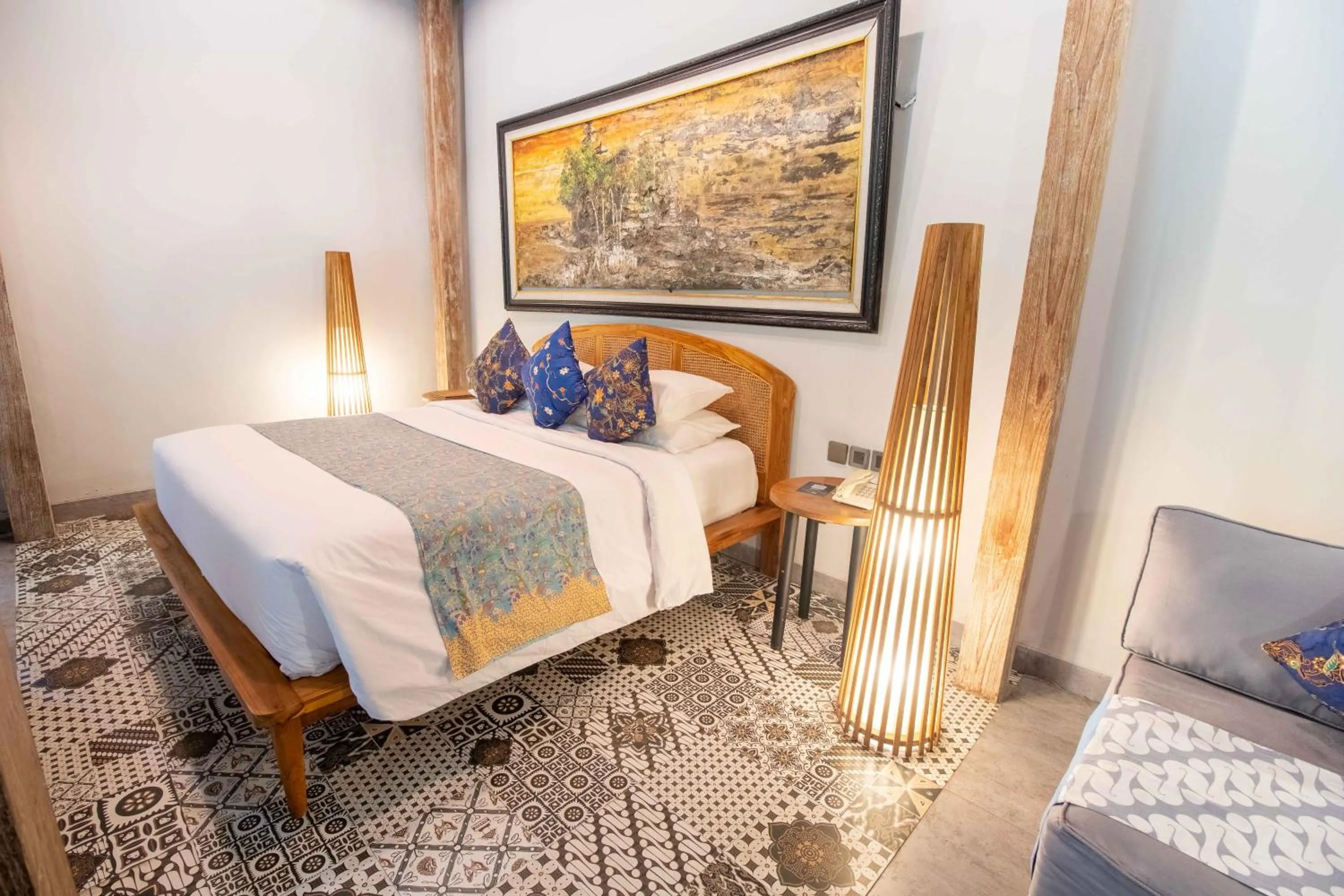 Bed in Natya Hotel Tanah Lot