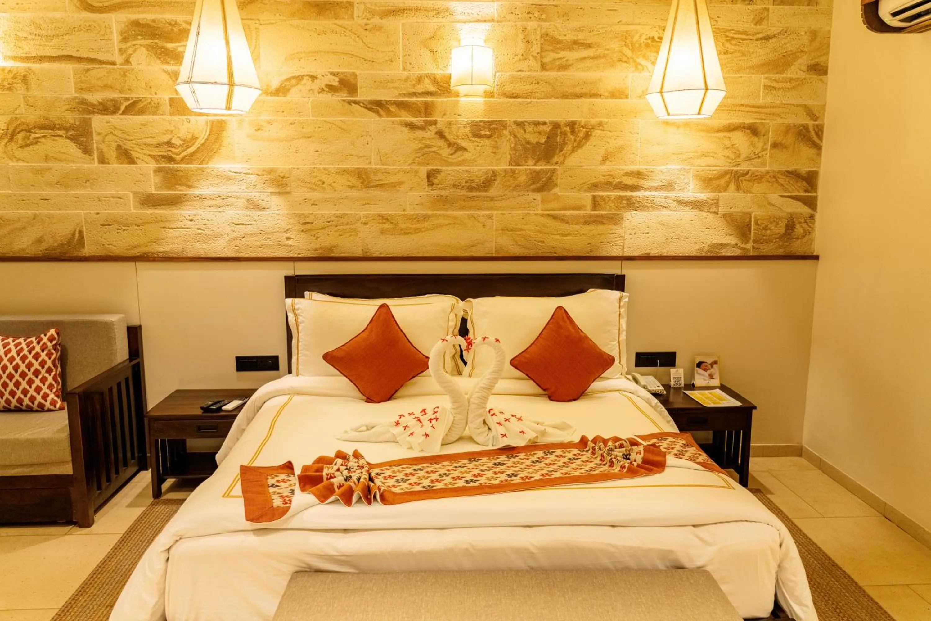 Bed in The Fern Gir Forest Resort, Sasan Gir - A Fern Crown Collection Resort