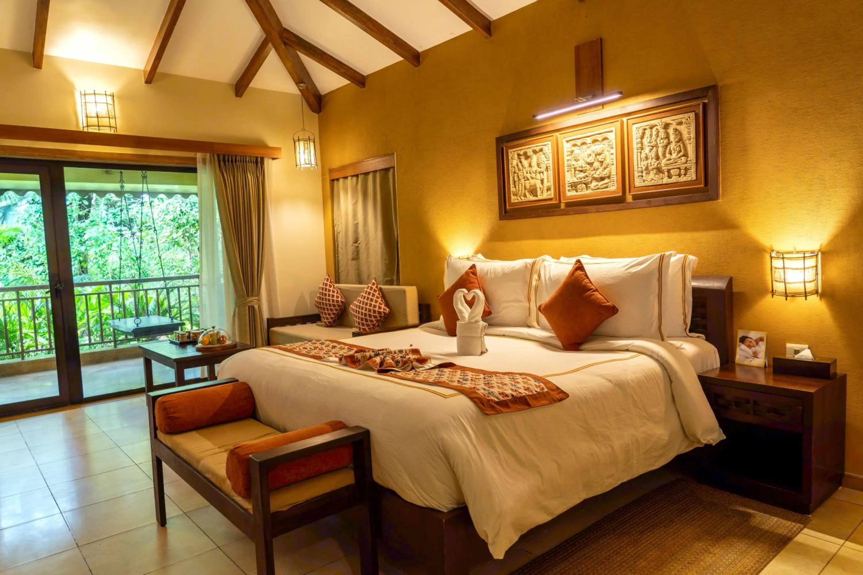 Bedroom, Bed in The Fern Gir Forest Resort, Sasan Gir - A Fern Crown Collection Resort