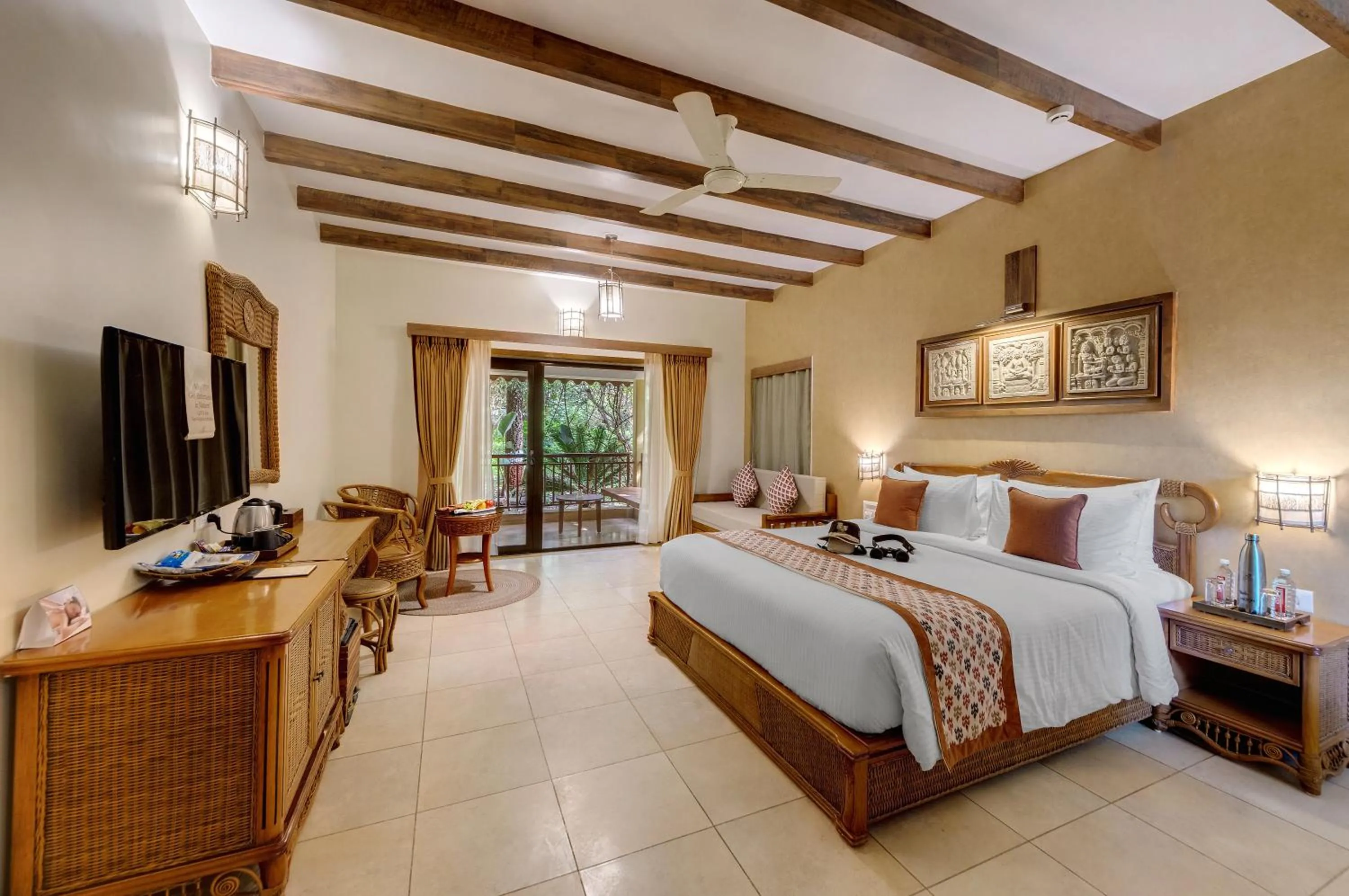 Bedroom, Bed in The Fern Gir Forest Resort, Sasan Gir - A Fern Crown Collection Resort