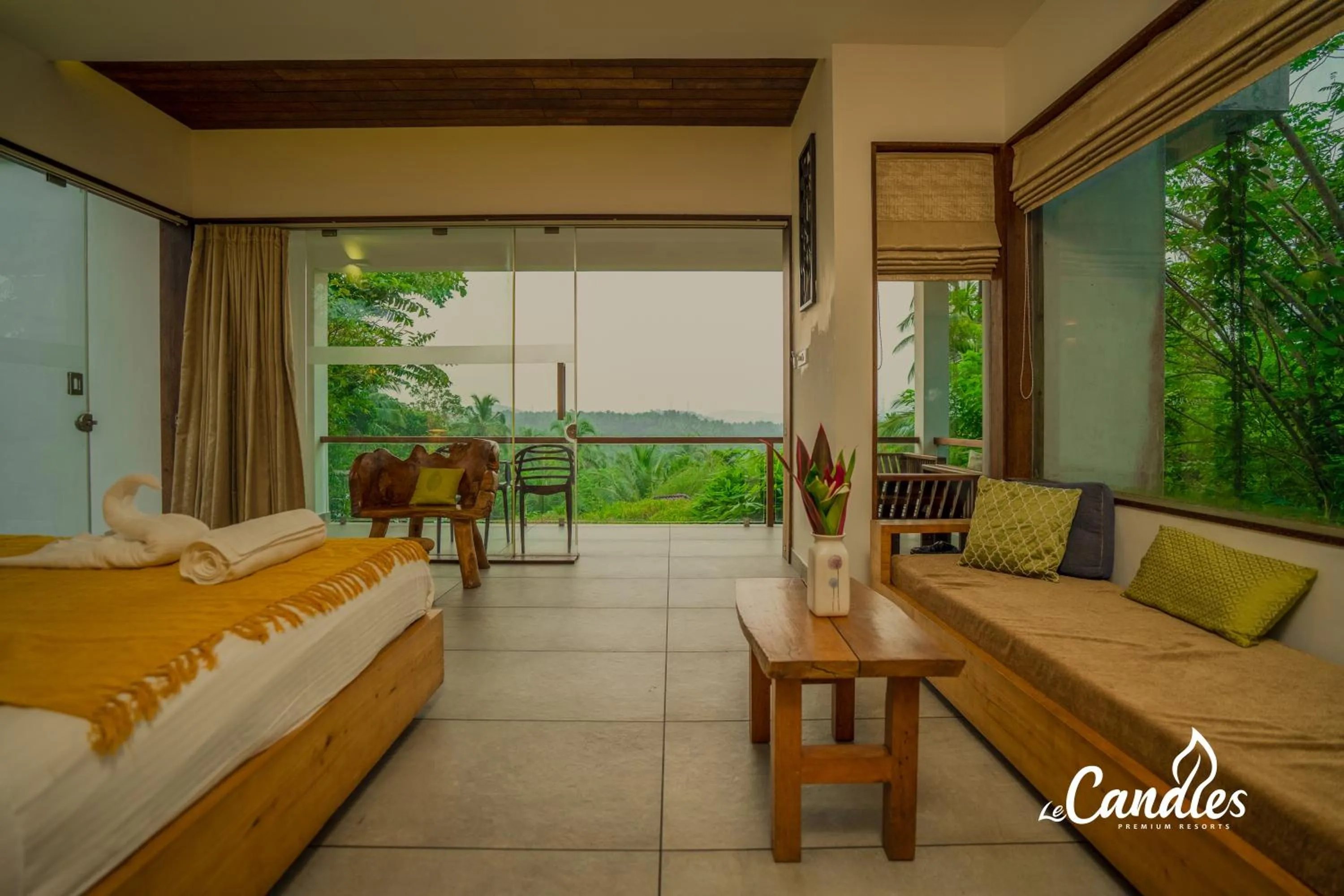 View (from property/room), Bed in Le Candles Resort