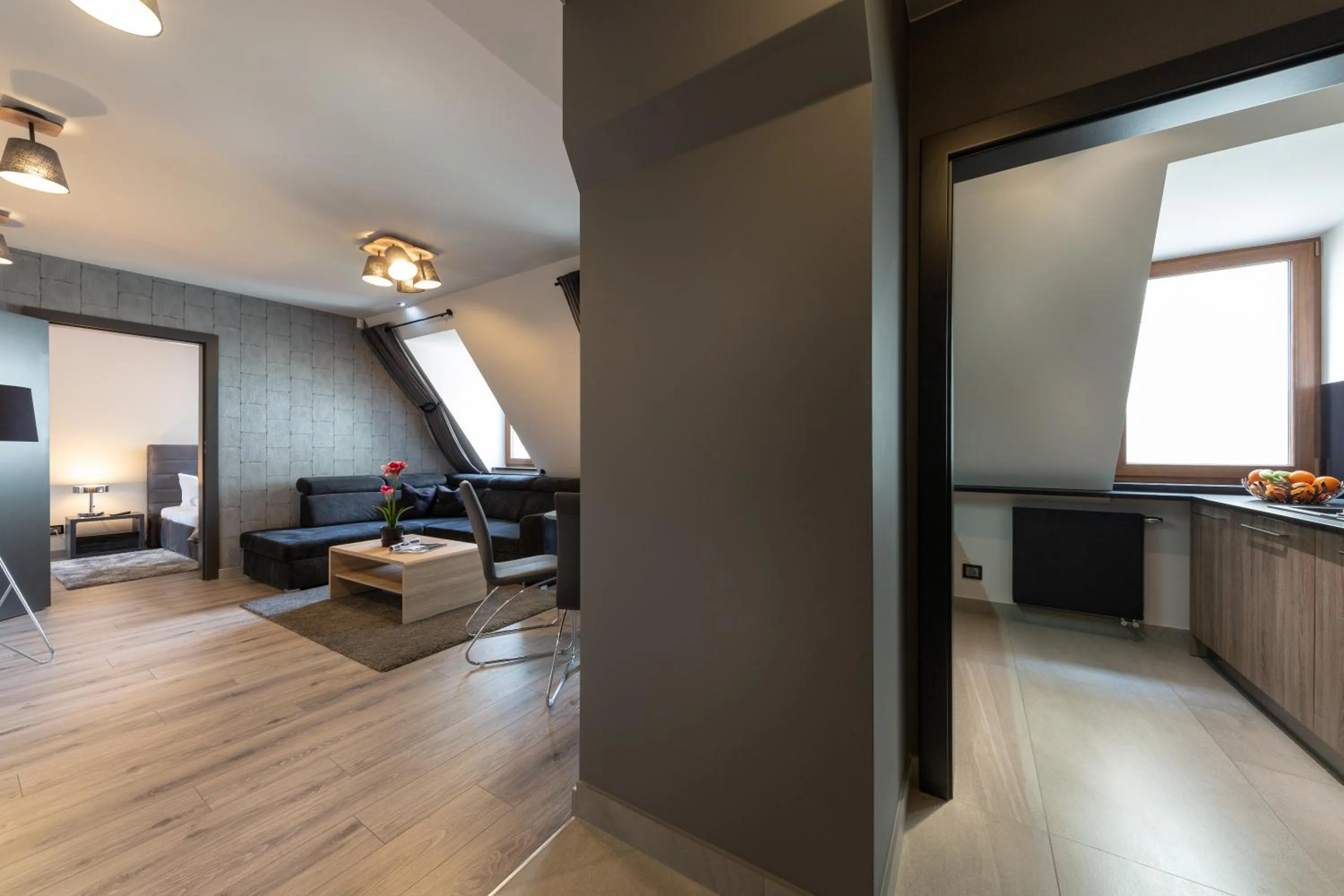 Kitchen or kitchenette in Aparthotel New Lux