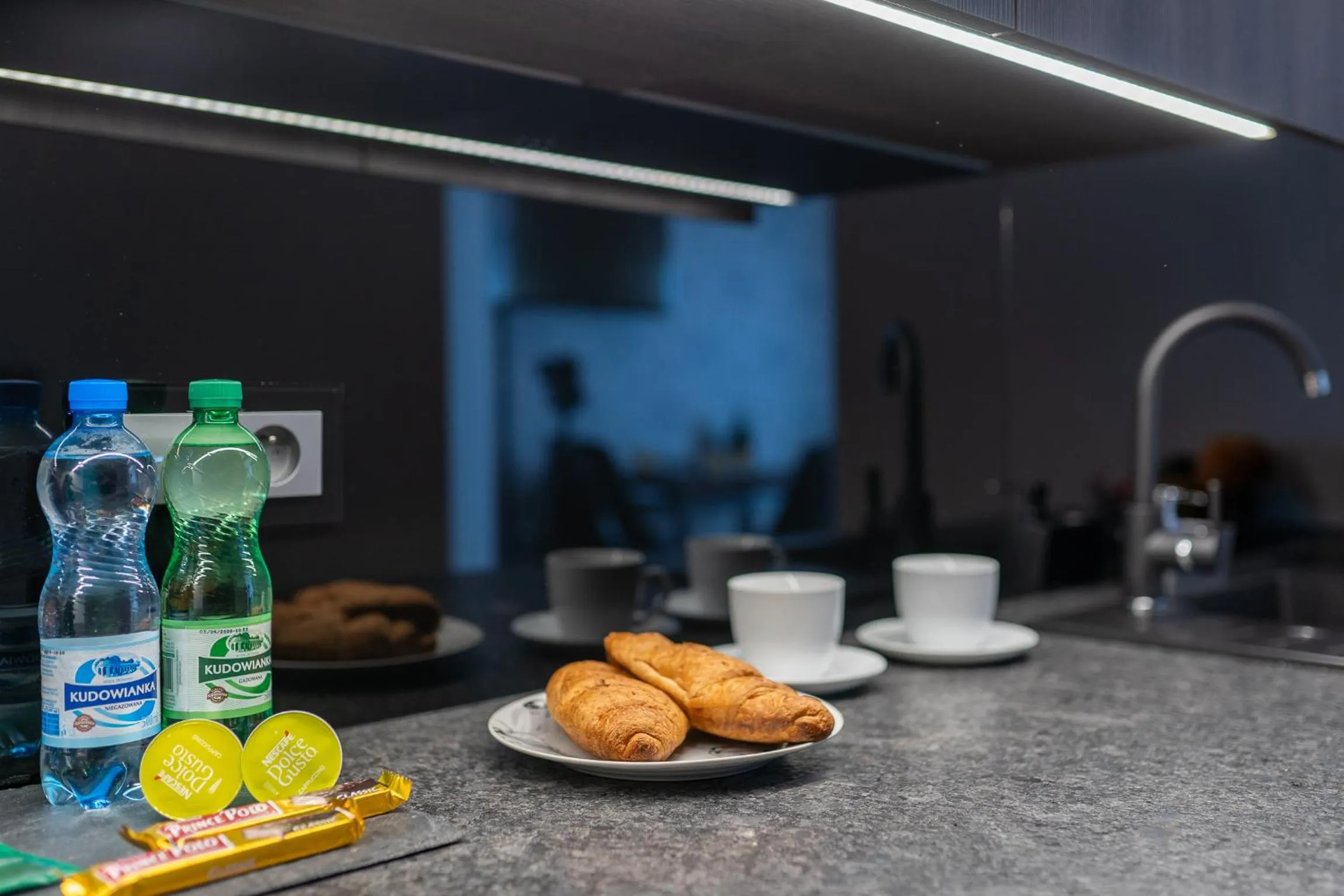 Kitchen or kitchenette in Aparthotel New Lux